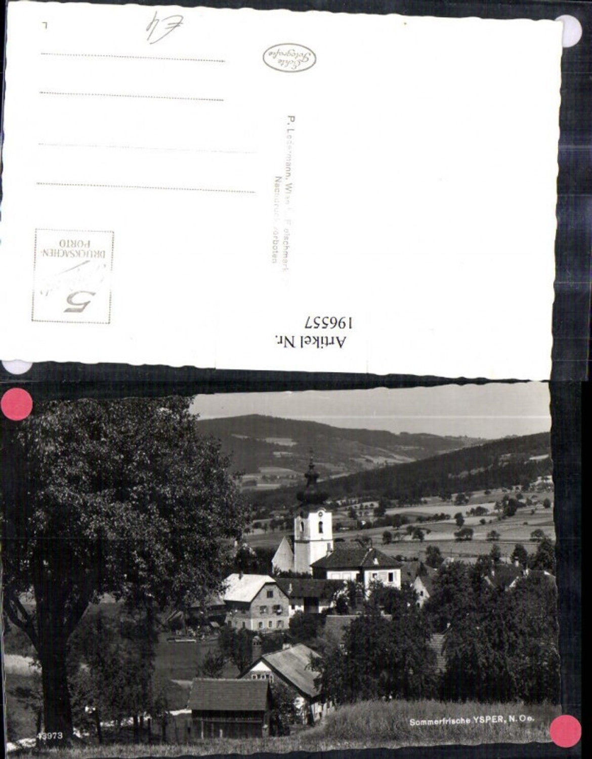 196557, Ysper Partial view of church