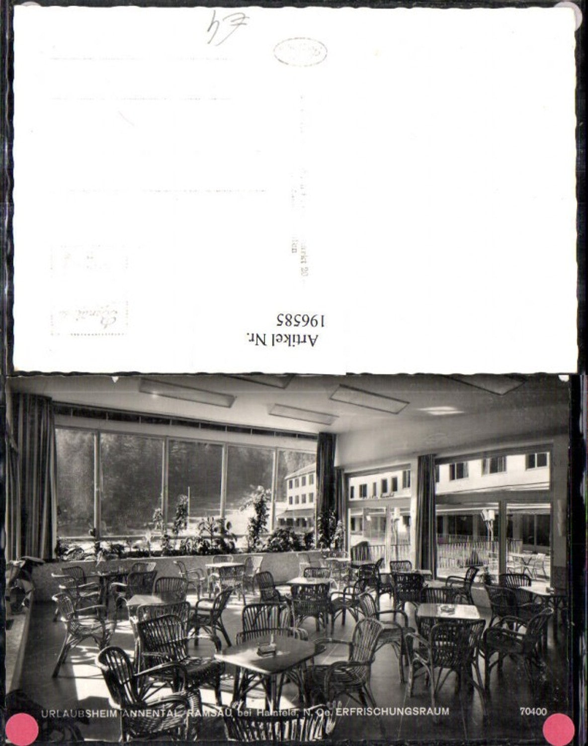 196585,Urlaubsheim Annental Ramsau b. Hainfeld Erfrischungsraum Innenansicht