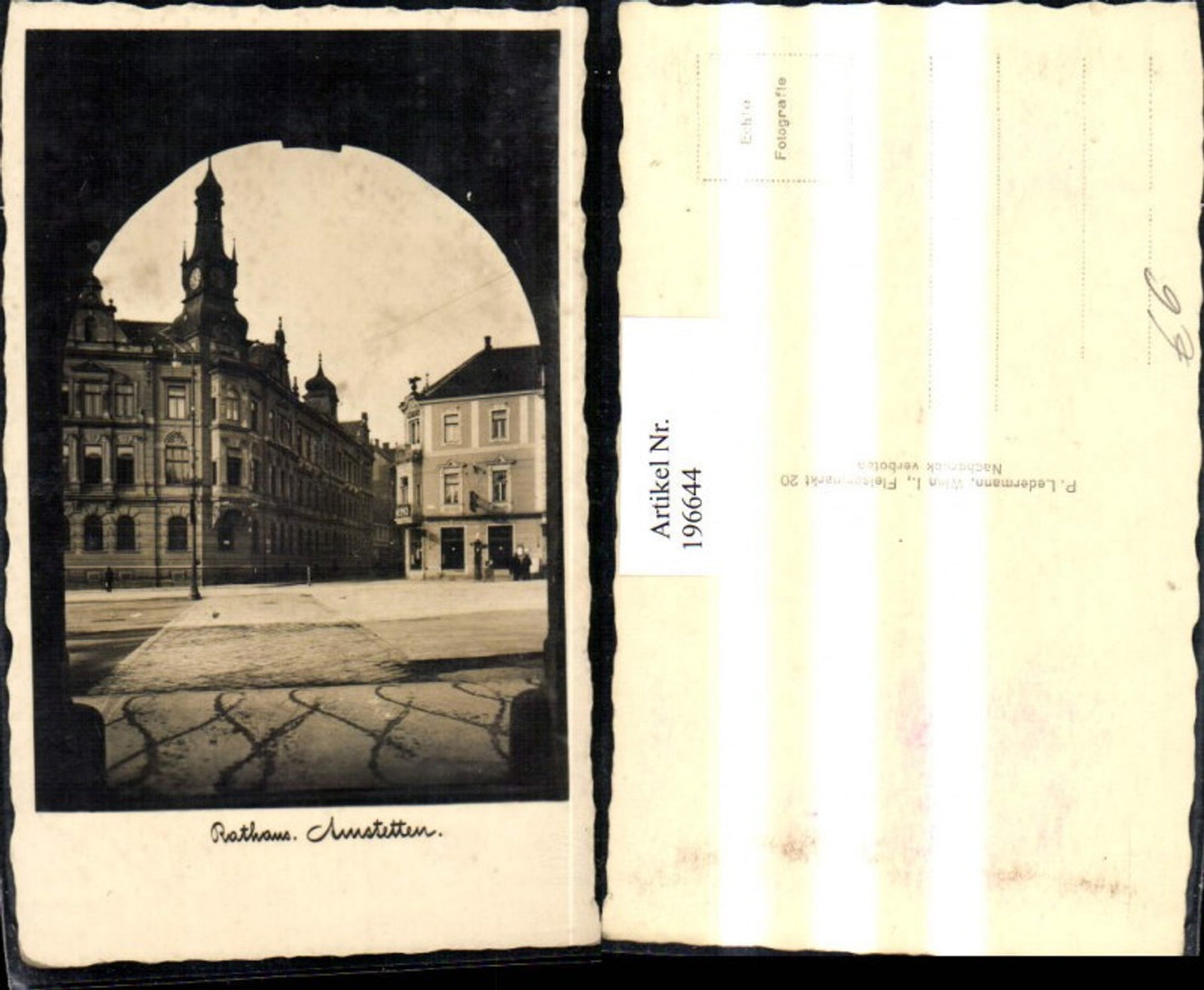 196644,Foto Ak Amstetten Rathaus