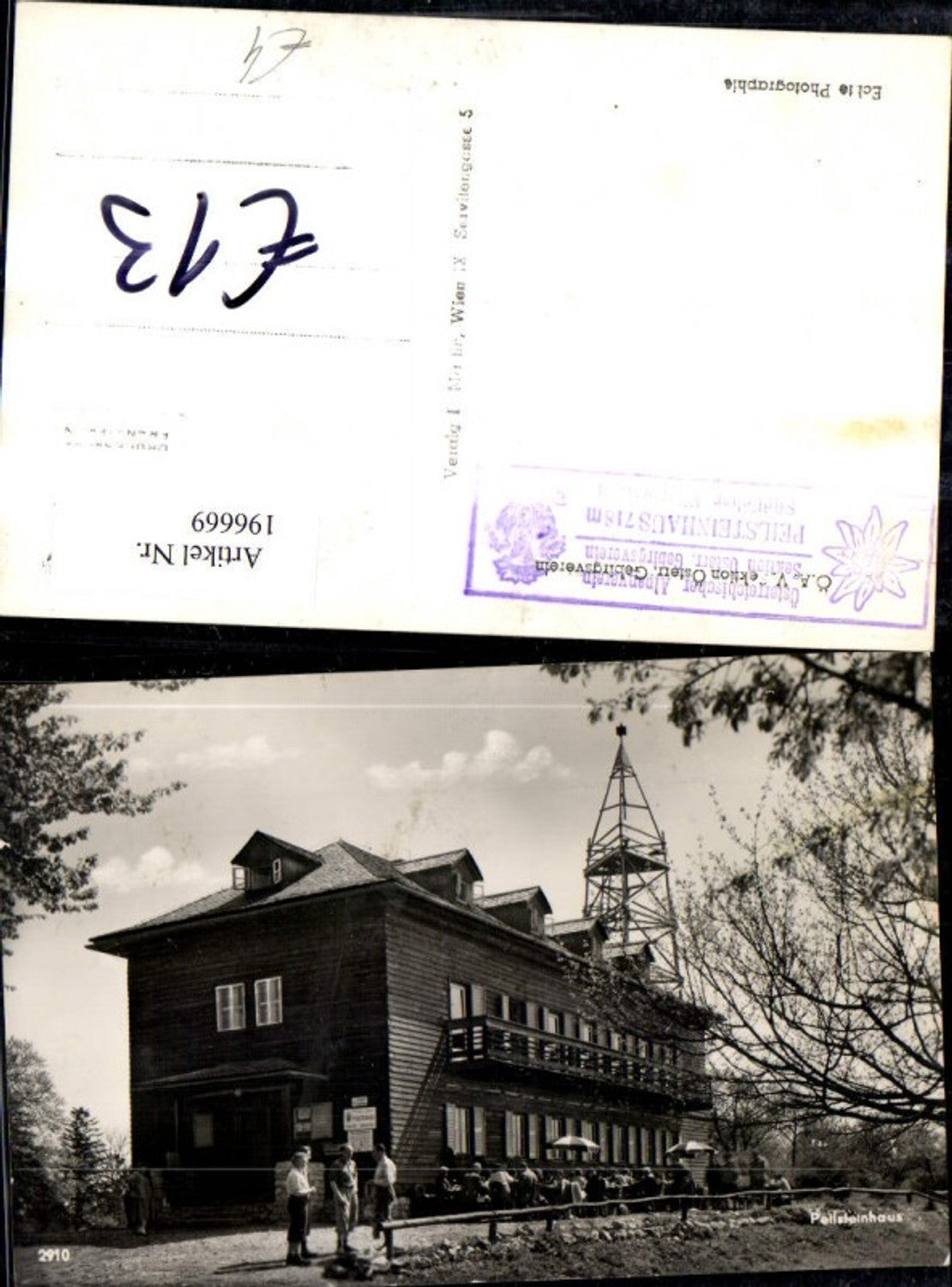 196669,Peilsteinhaus Weissenbach Foto Ak m. Personen