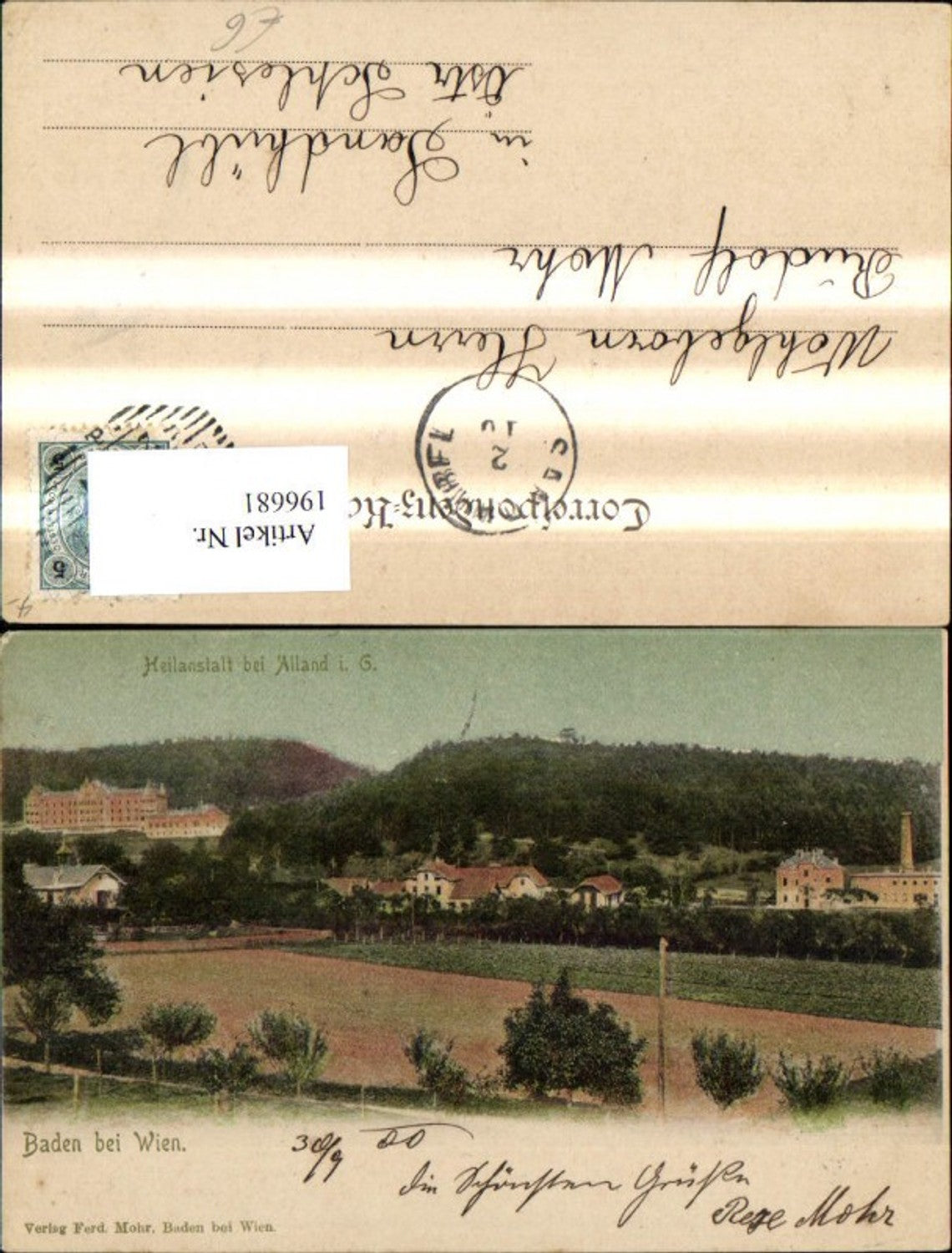 196681,Baden b. Wien Heilanstalt b. Alland i. Gebirge