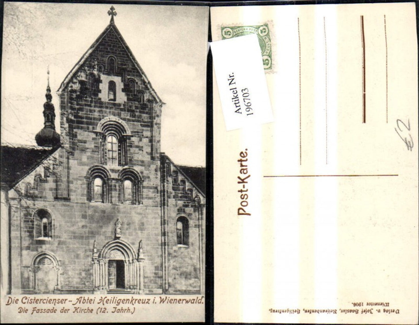 196703,Heiligenkreuz i. Wienerwald Abtei Cistercienser Kloster Kirche