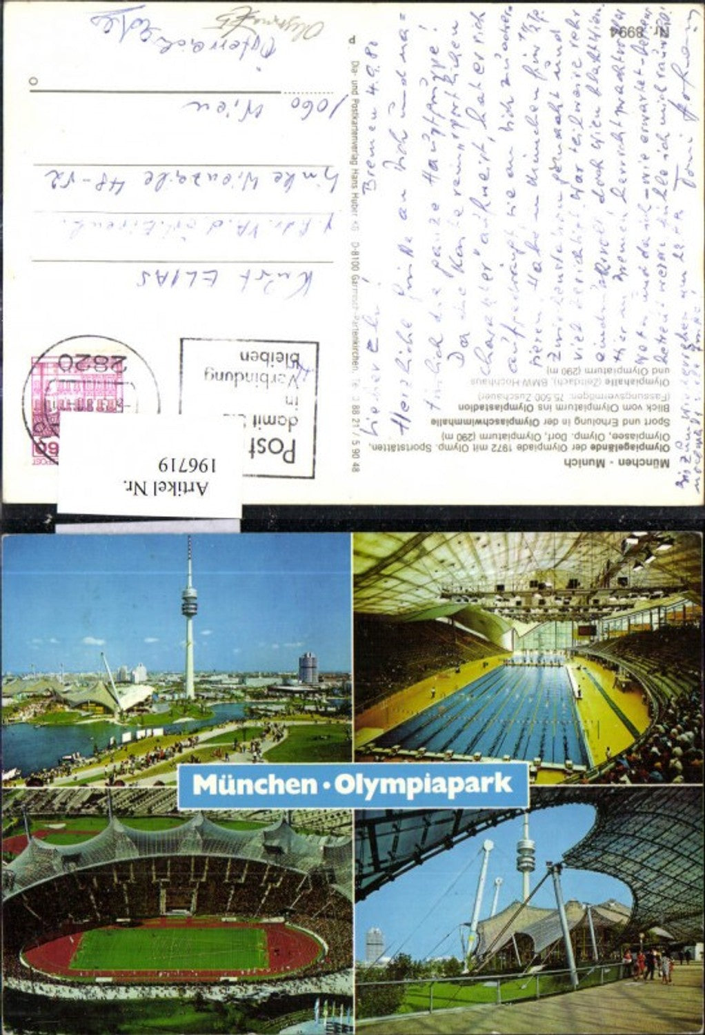 196719,München Olympiapark Olympiagelände 1972 Mehrbild Ak Olympische Spiele Olympiade