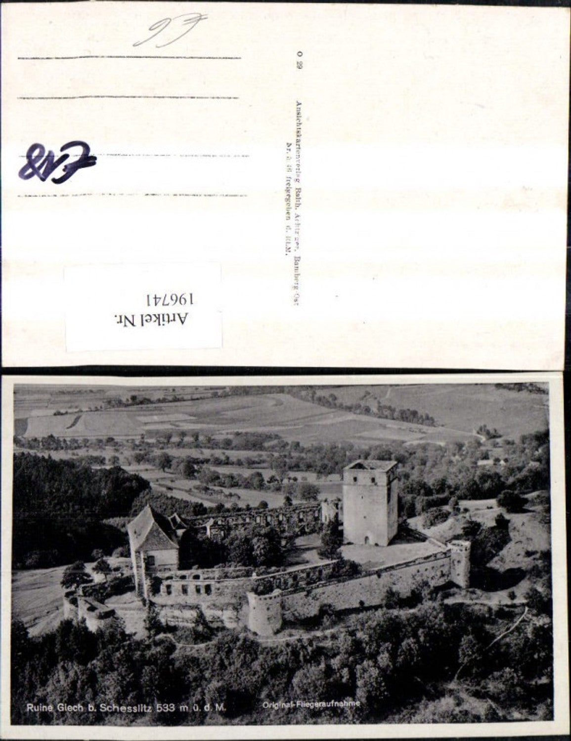 196741, Scheßlitz Ruine Giech aerial photograph