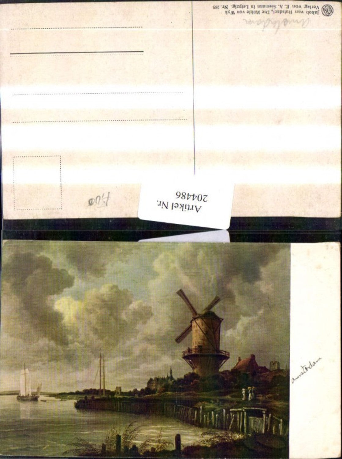 204486,Windmühle Mühle Amsterdam Die Mühle von Wyk pub EAS 285