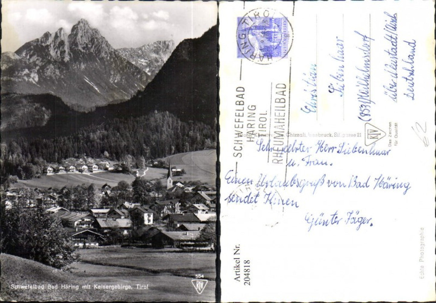 Alte Ansichtskarte – Old Postcard