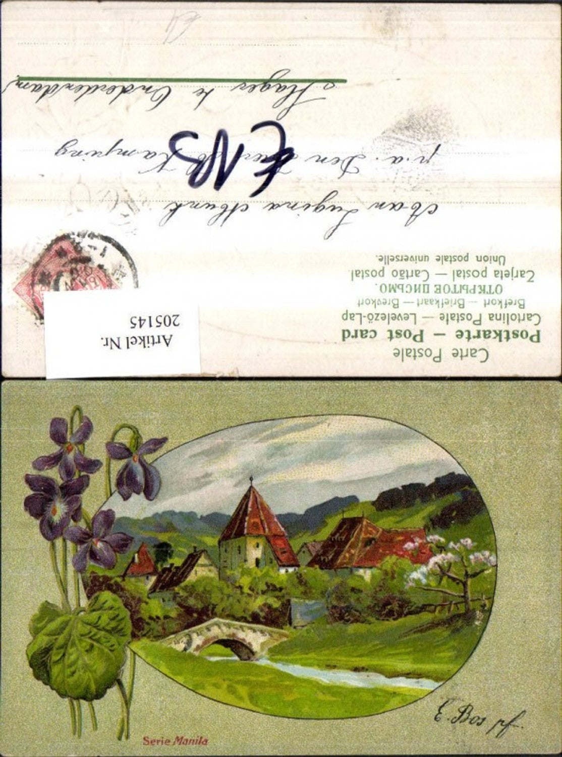 205145, Embosser Ak Landscape Village Passepartout with Flowers
