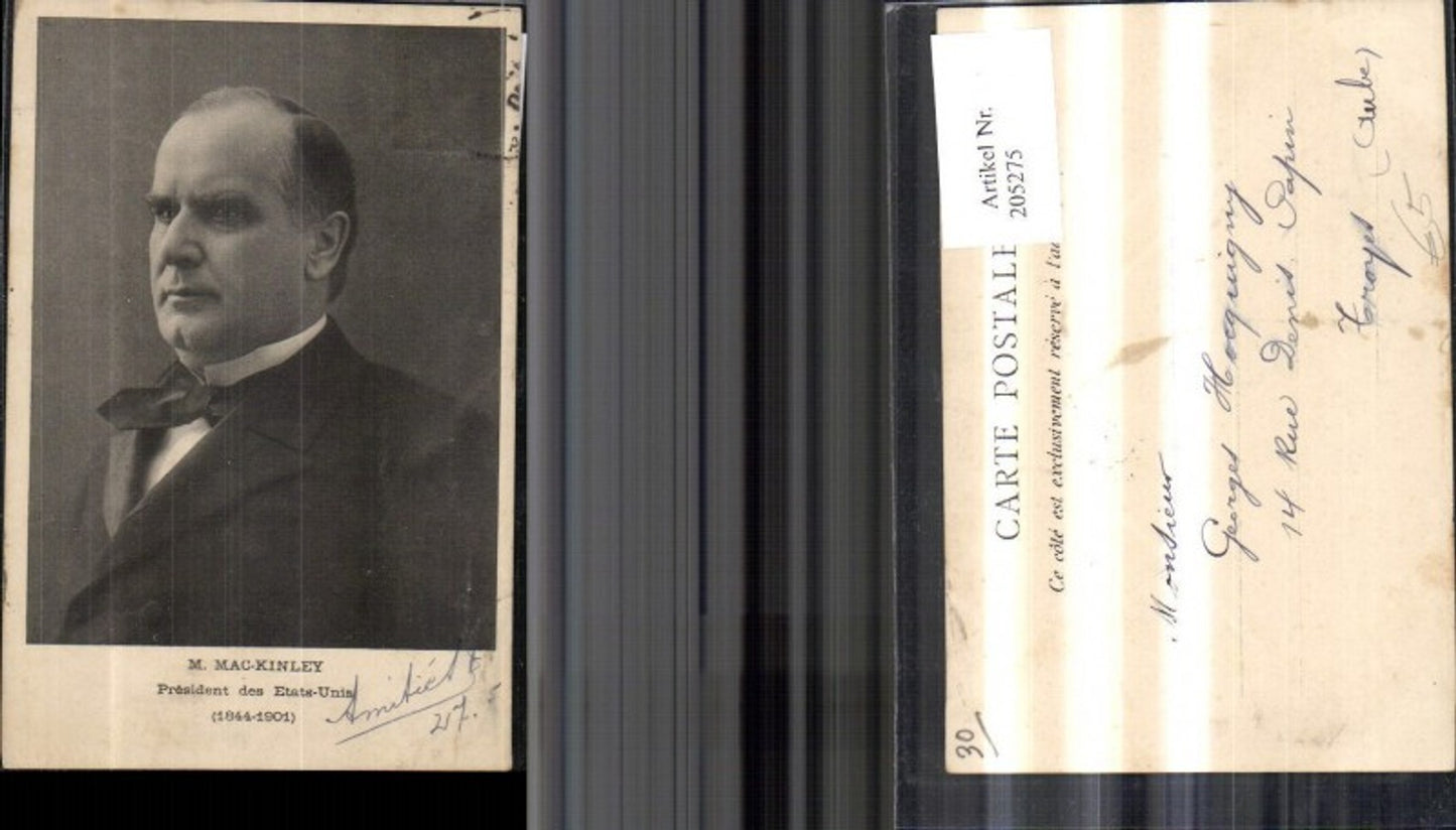 205275,M. Mac-Kinley President des Etats Unis 1844-1901