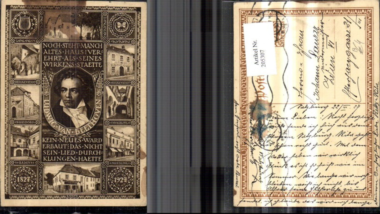 205307,Komponist Ludwig v. Beethoven Wirkungsstätten Häuser Nussdorf Heiligenstadt Mödling