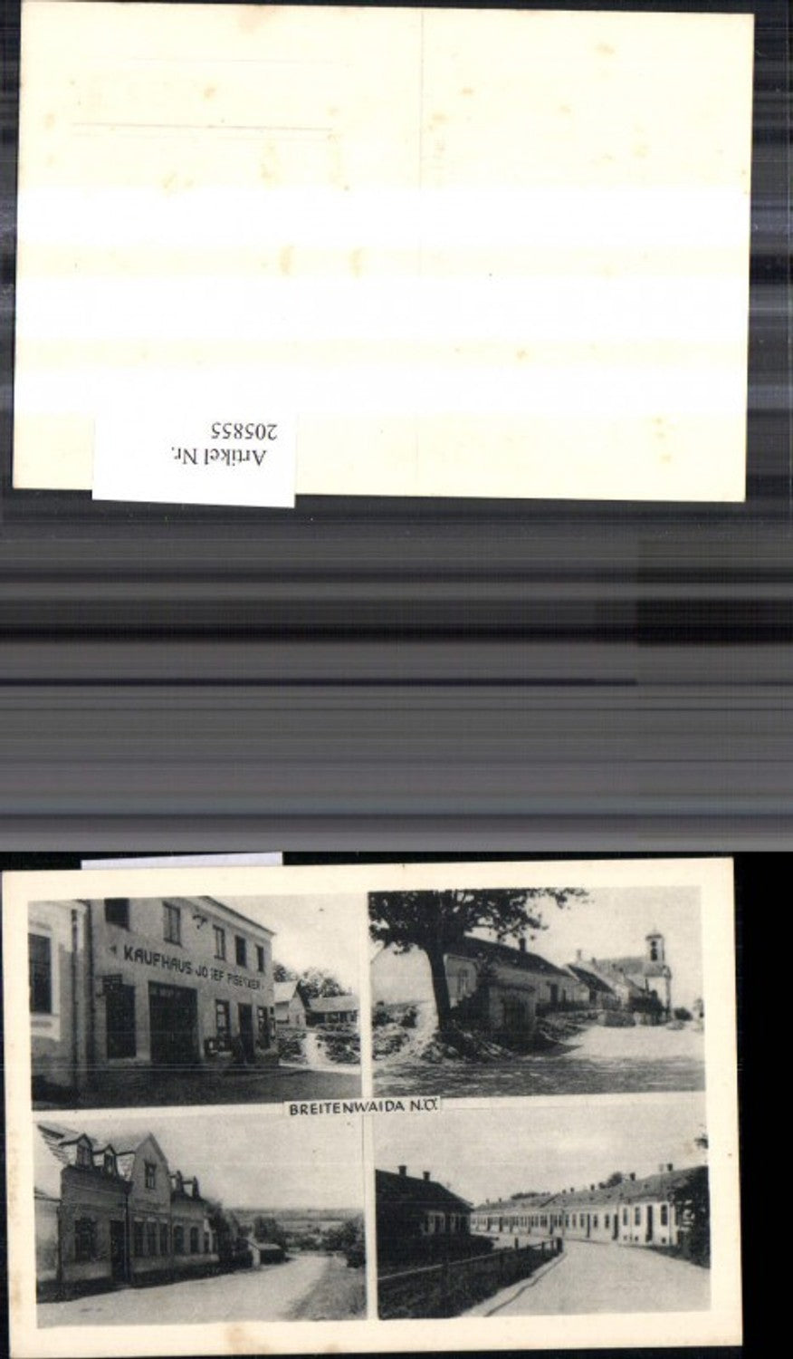205855,Breitenwaida Kaufhaus Josef Pisecker Kirche Straßenansichten Mehrbildkarte