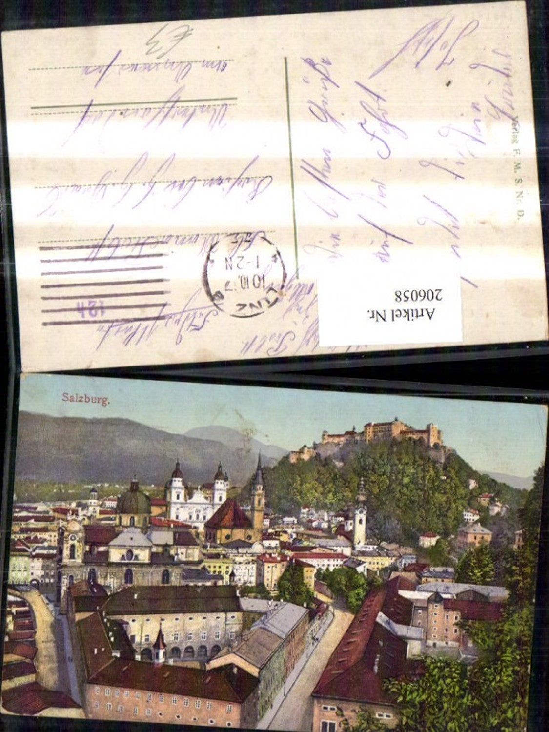206058,Salzburg Teilansicht Kirchenturm Festung Burg
