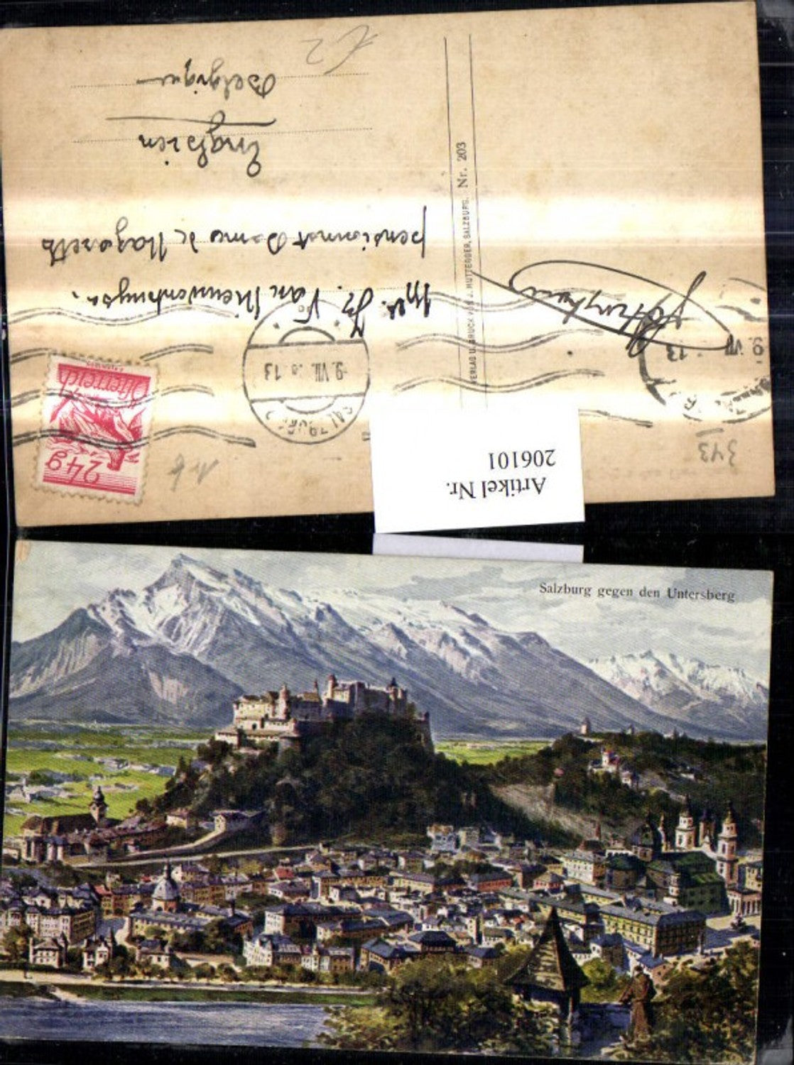 206101,Salzburg Totale geg. d. Untersberg Festung Burg