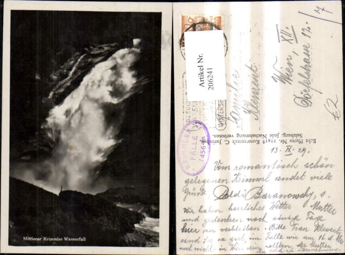 206241,Krimml Mittlerer Wasserfall