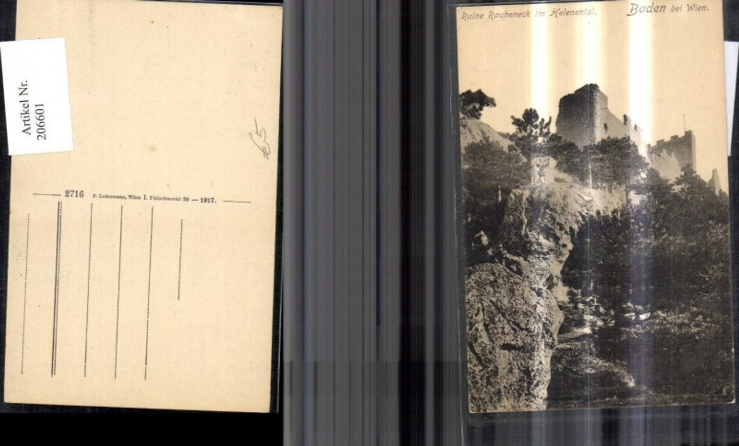 206601,Baden b. Wien Ruine Rauheneck i. Helenental