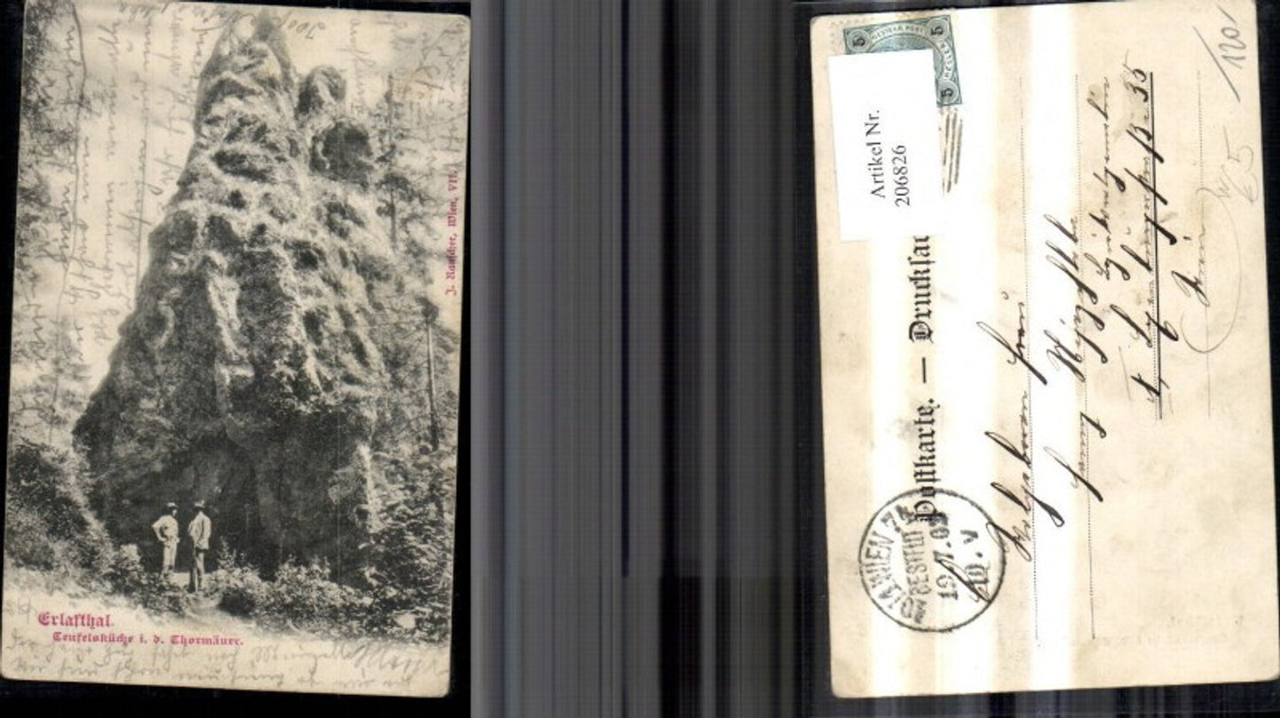 206826,Gaming Erlaufthal Erlauftal Teufelsküche i. d. Thormäuer Tormäuer m. Personen Männer