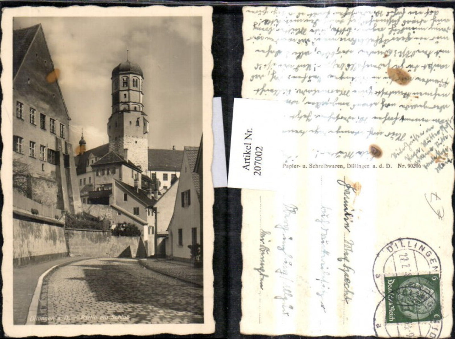 207002,Dillingen a. d. Donau Partie am Schloss Straßenansicht