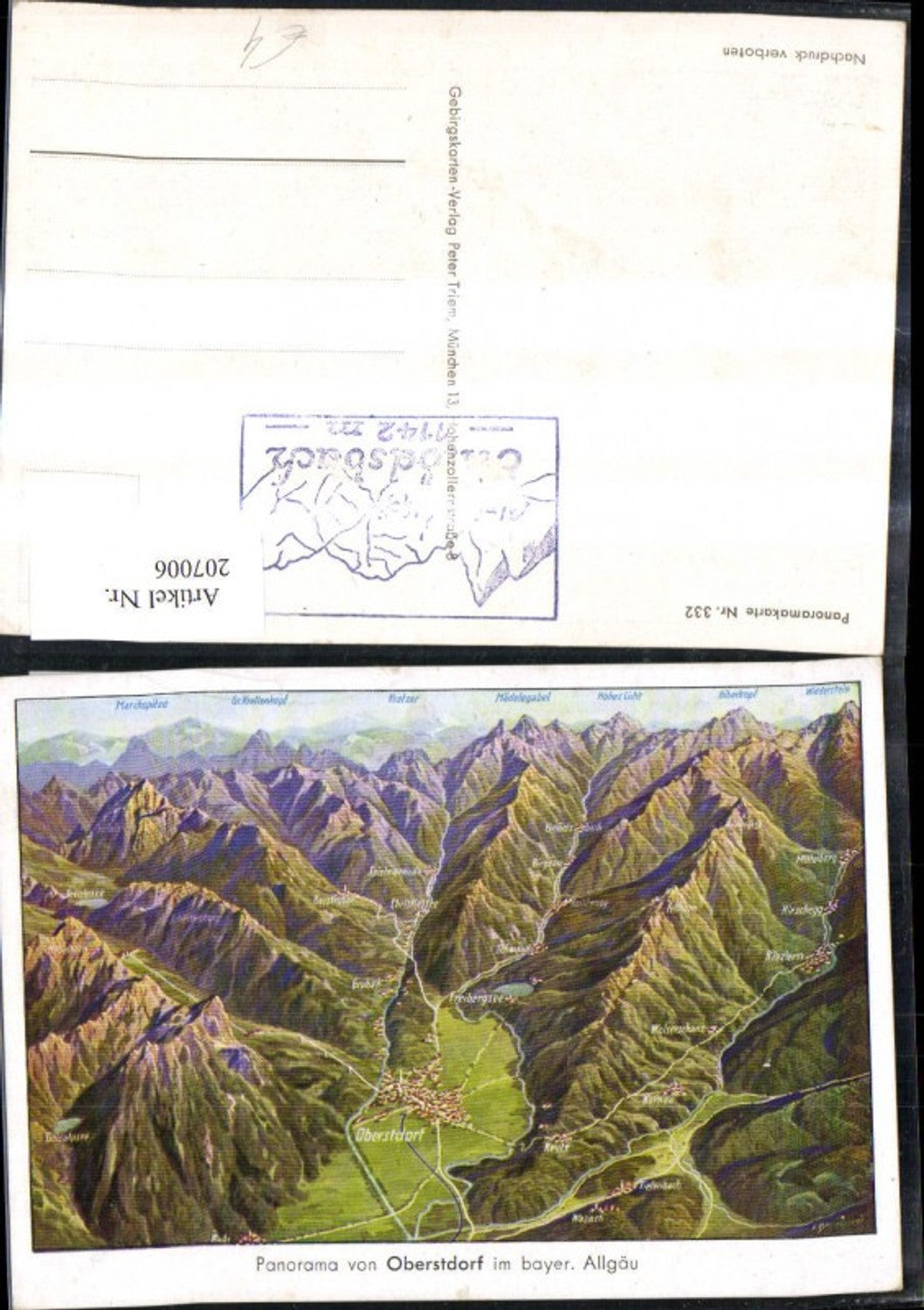 207006,Panorama v. Oberstdorf im bayerischen Allgäu aus d. Vogelschau Gruben Gerstruben Spielmannsau Birgsau Schwand