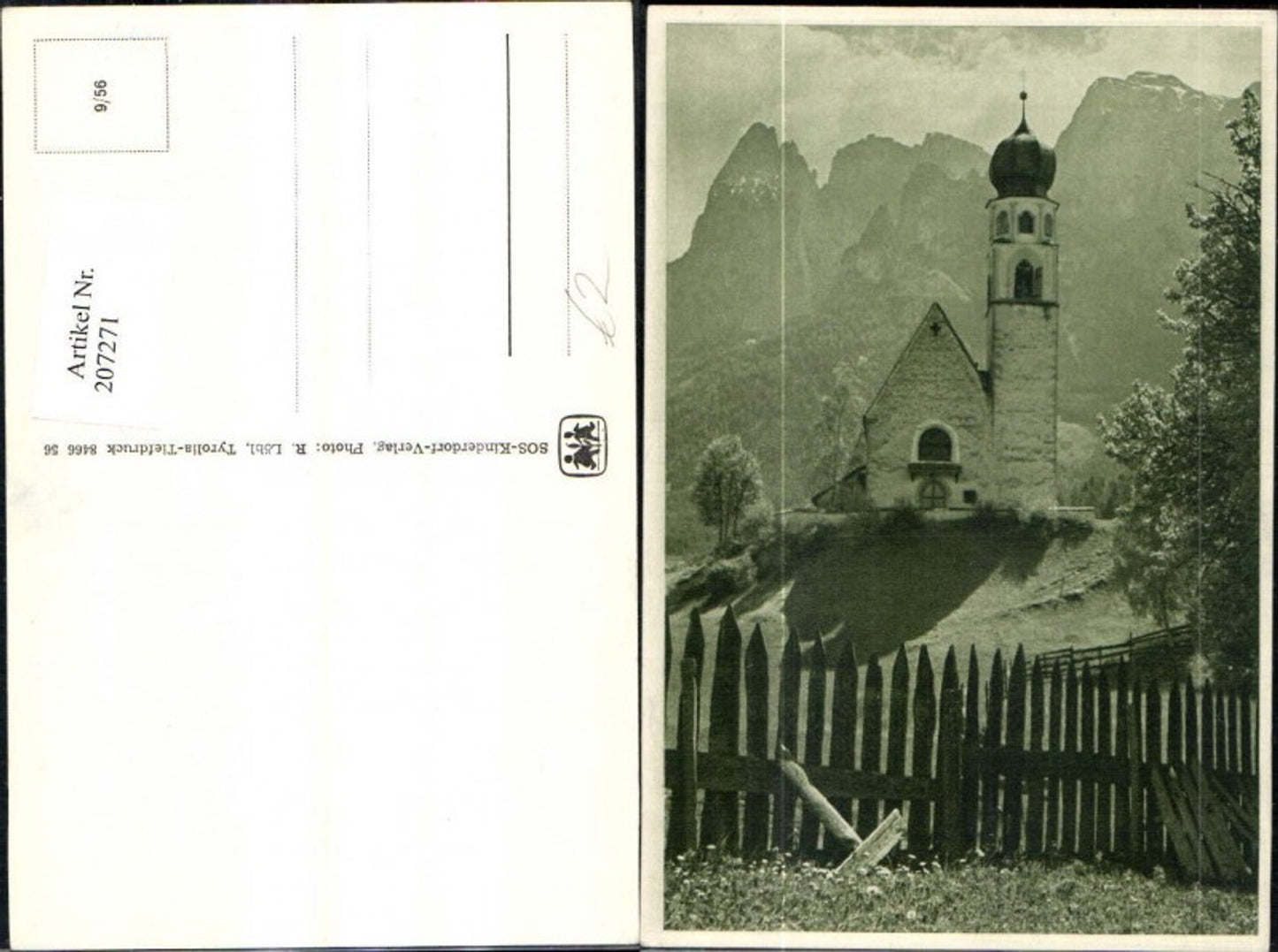 207271,SOS Kinderdorf 9/56 Kirche v. Bergkulisse
