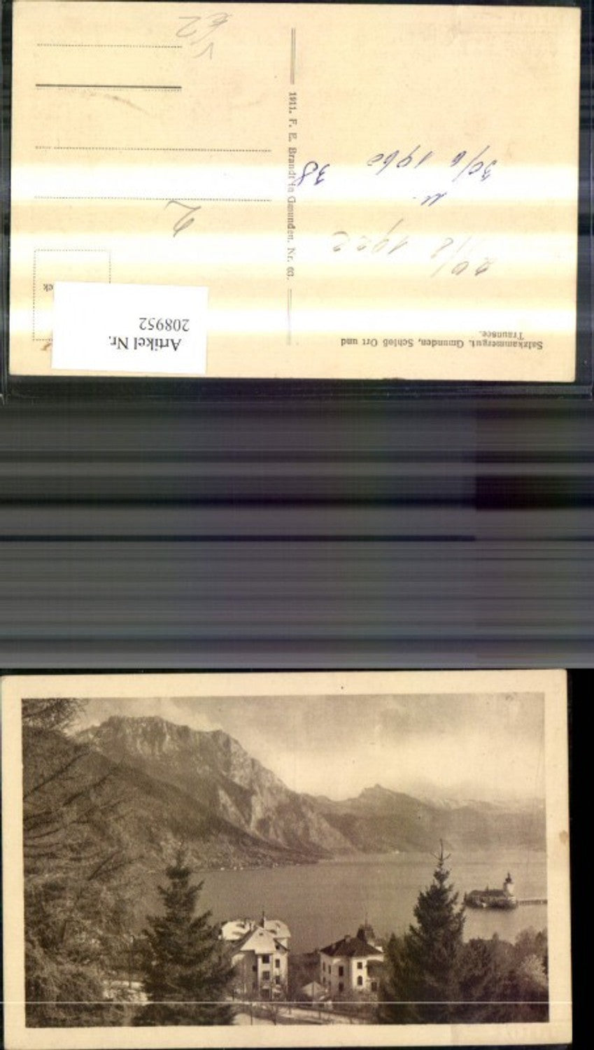 208952,Gmunden Schloß Ort u. Traunsee Salzkammergut pub F. E. Brandt 03