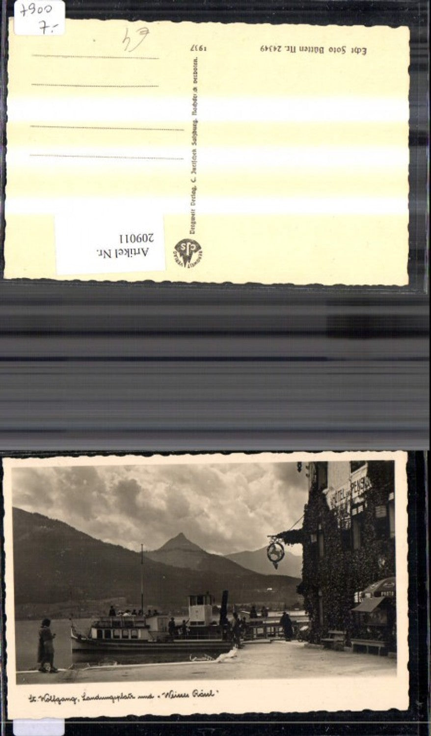 209011,St Wolfgang Landungsplatz u. Hotel u. Pension „Weißes Rössl“ Dampfer