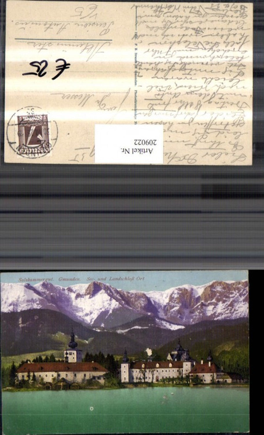 209022,Gmunden See u. Schloss Orth pub Brandt 1351