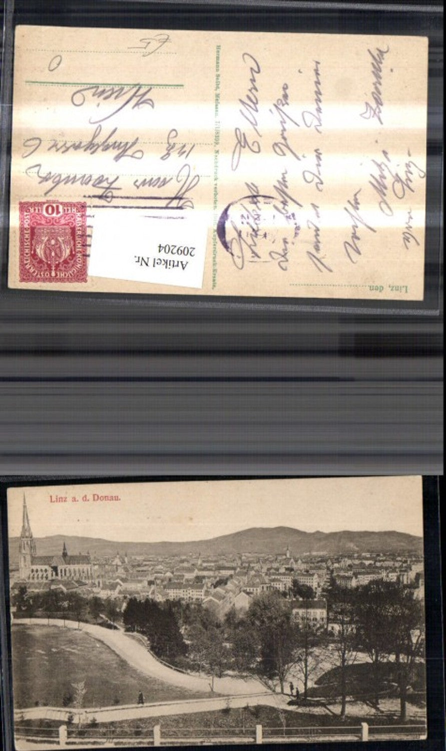 209204,Linz a. d. Donau Teilansicht