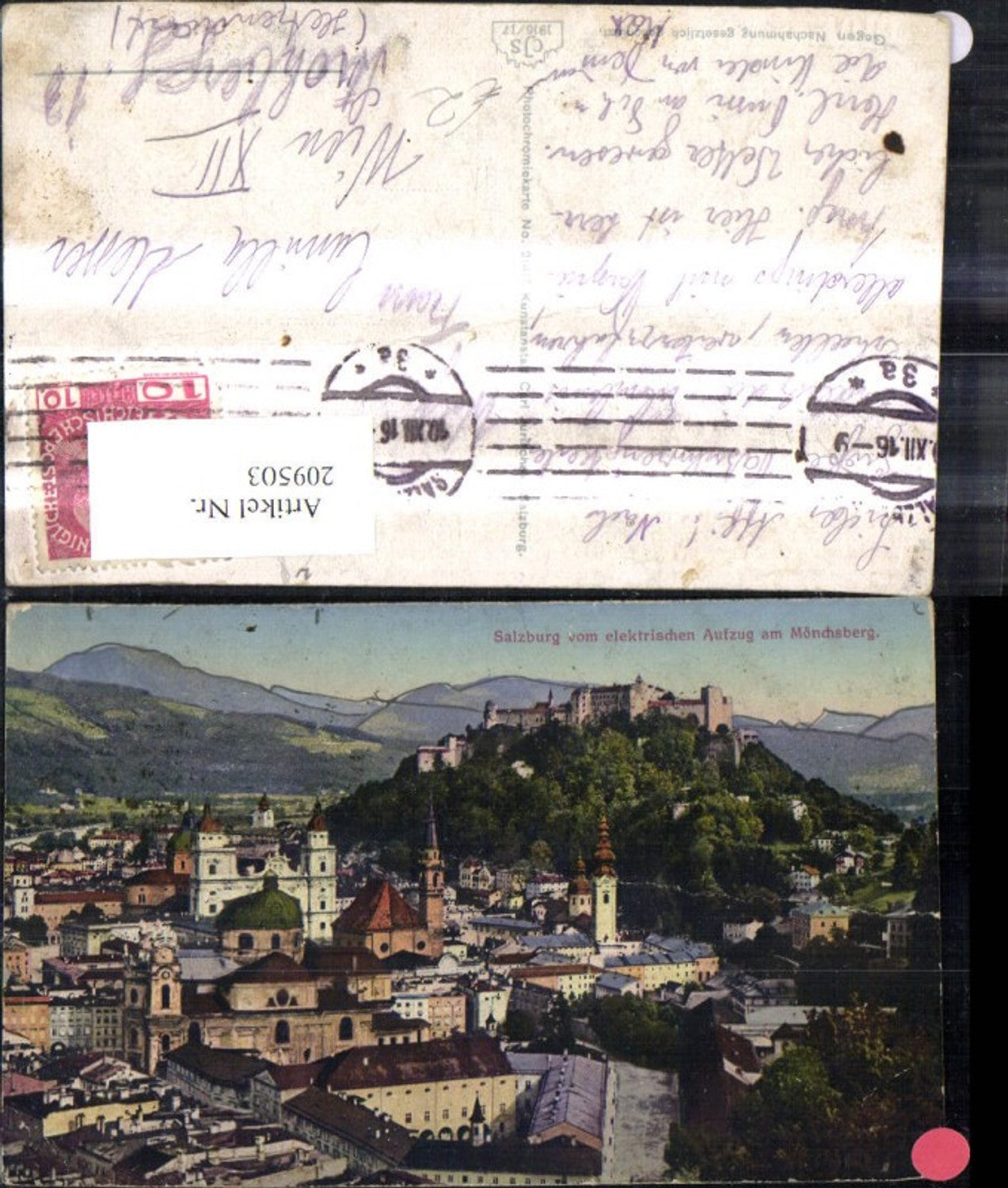 209503,Salzburg v. elektrischen Aufzug a. Mönchsberg