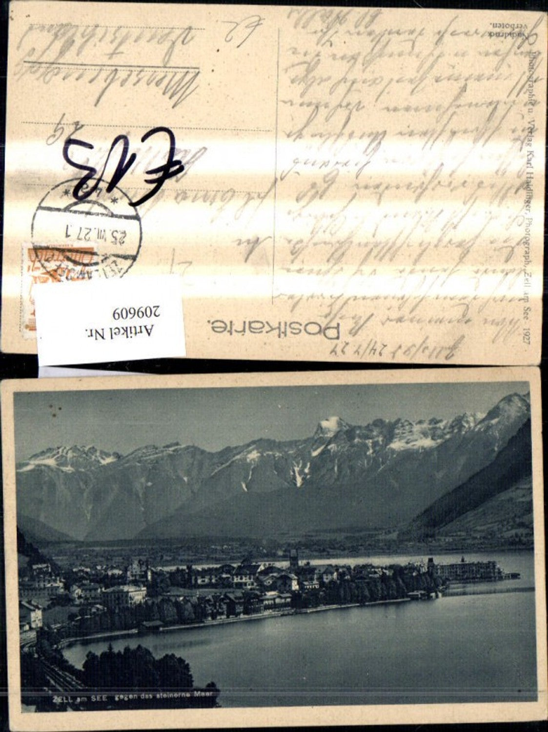 209609,Zell a. See geg. d. steinerne Meer