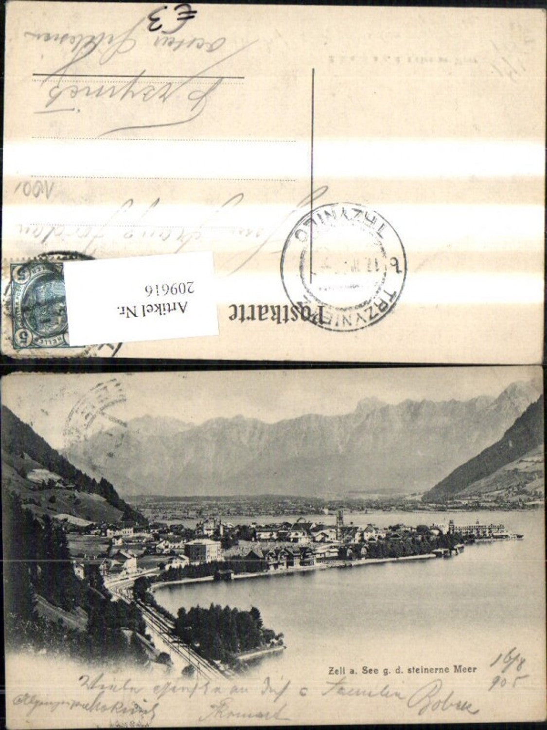 209616,Zell a. See geg. d. steinerne Meer