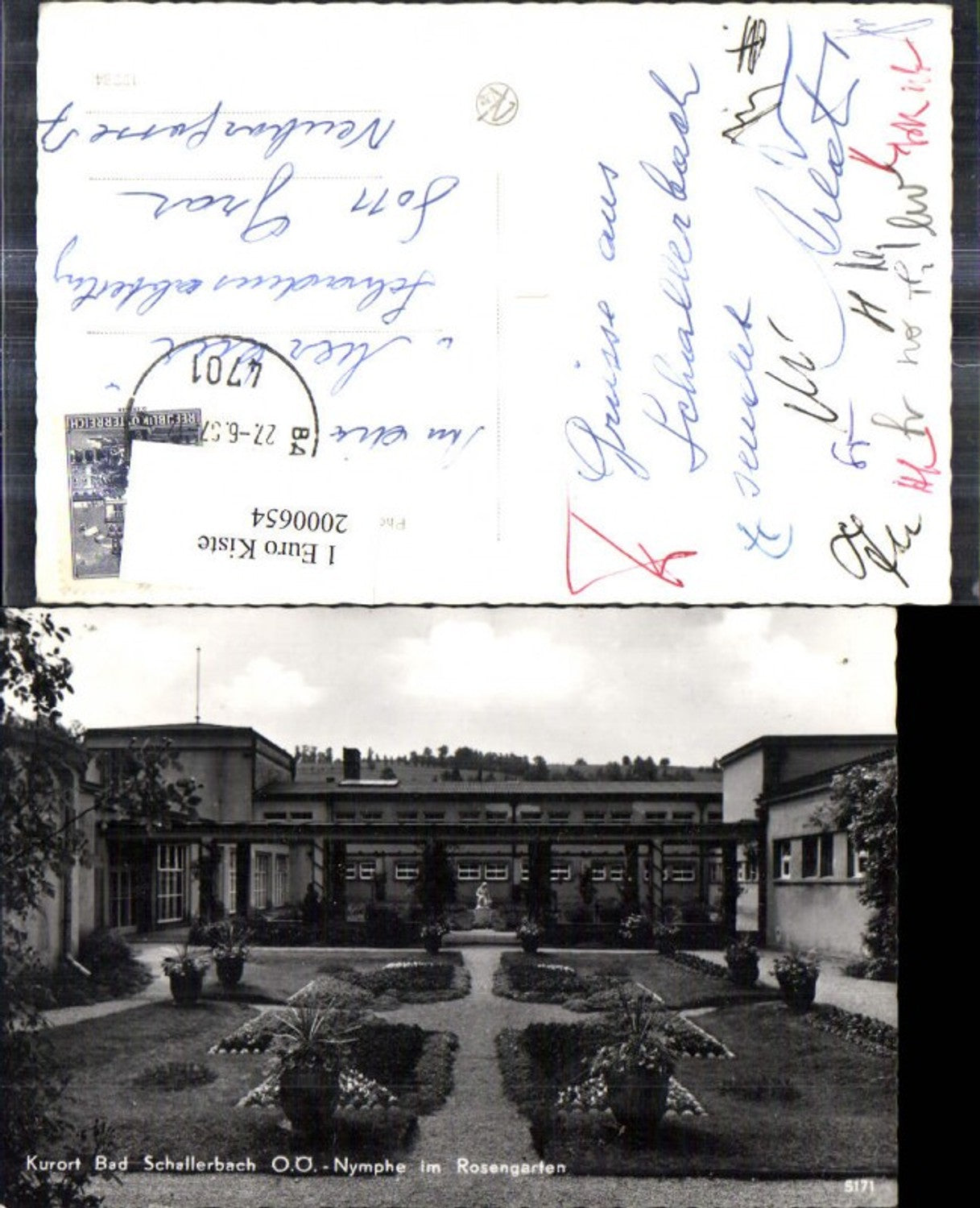 2000654,Bad Schallerbach Nymphe i. Rosengarten