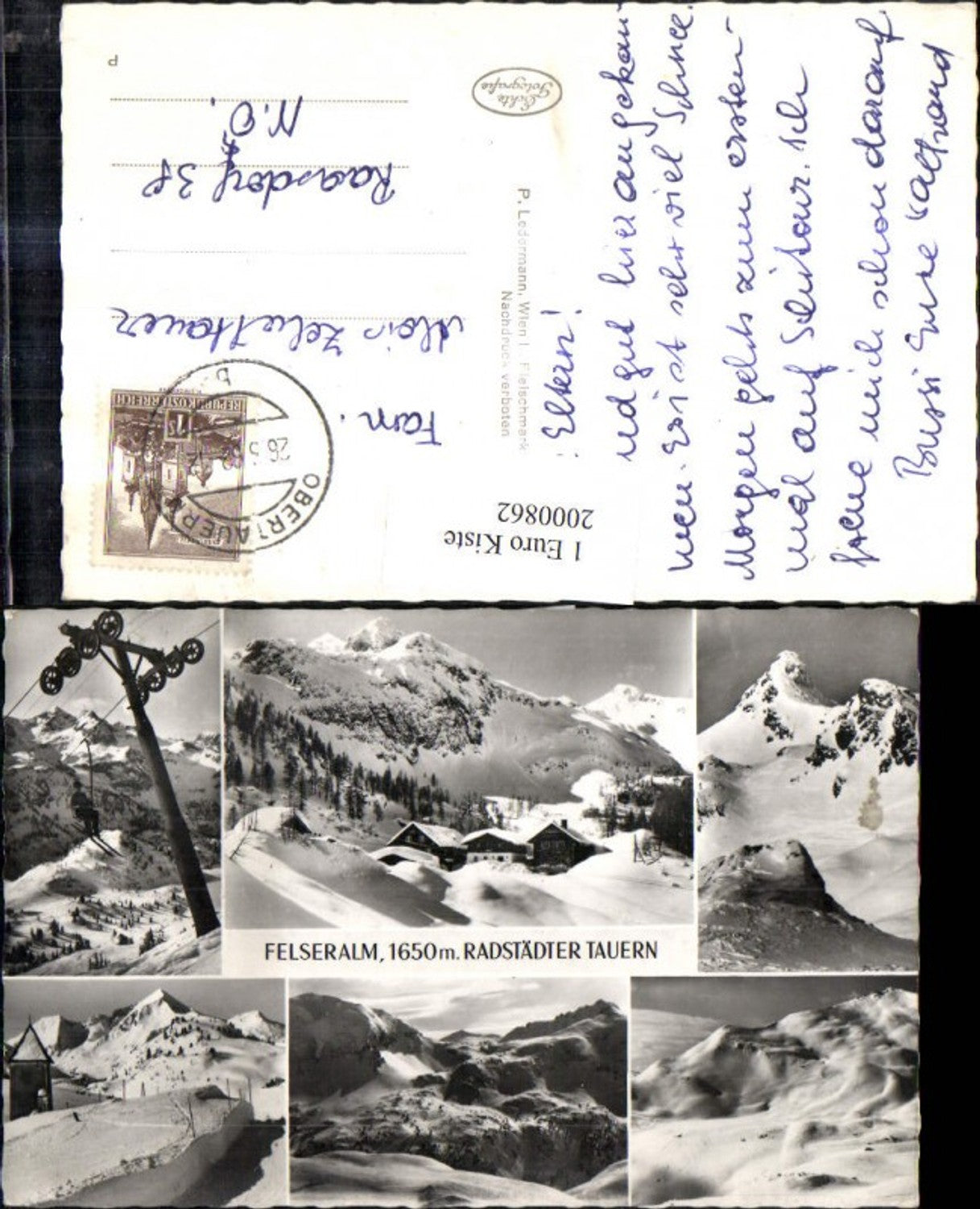 2000862,Felseralm Radstädter Tauern Sessellift Skipiste Winterbilder Mehrbildkarte