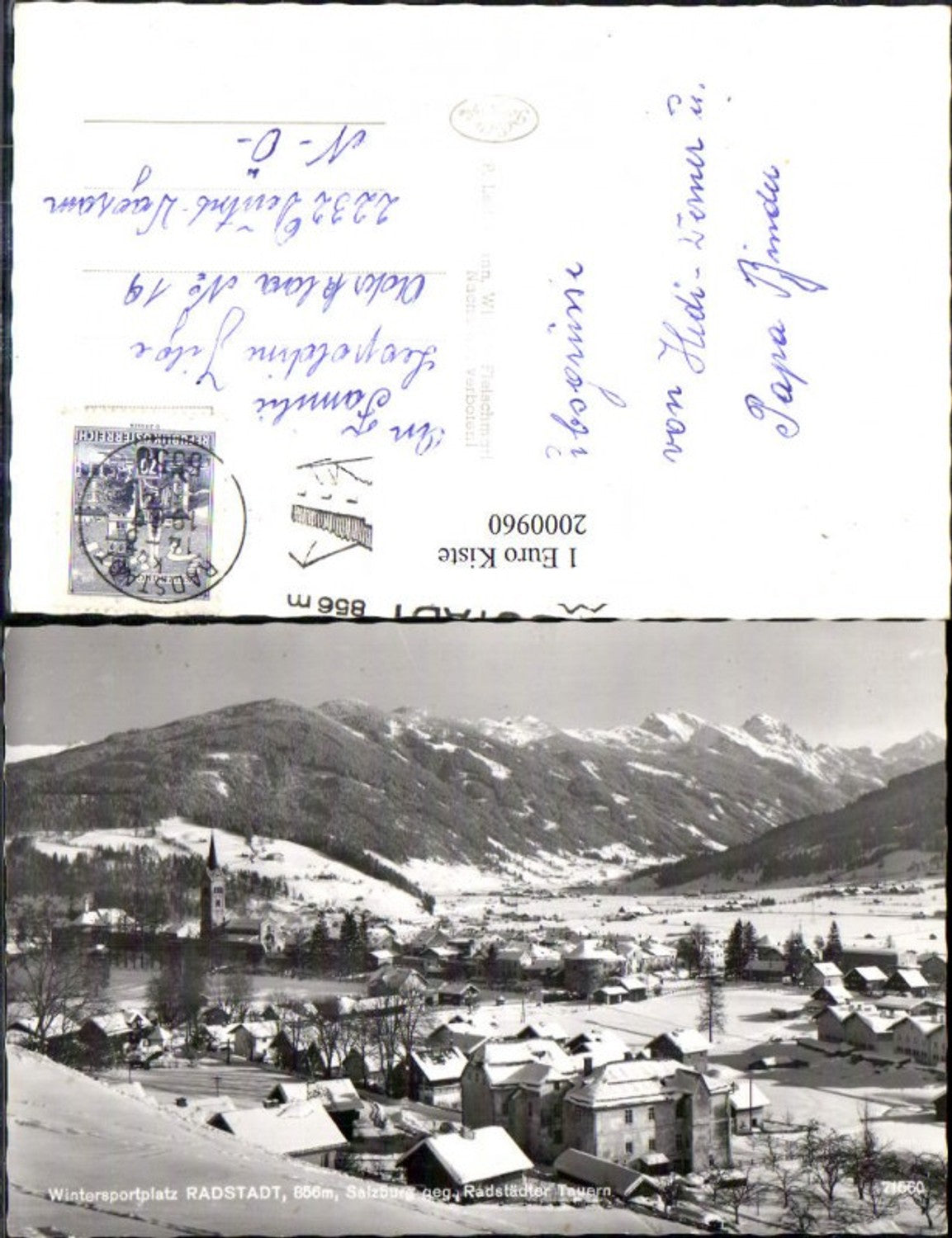 2000960,Radstadt Totale in Salzburg geg. Radstädter Tauern Winterbild