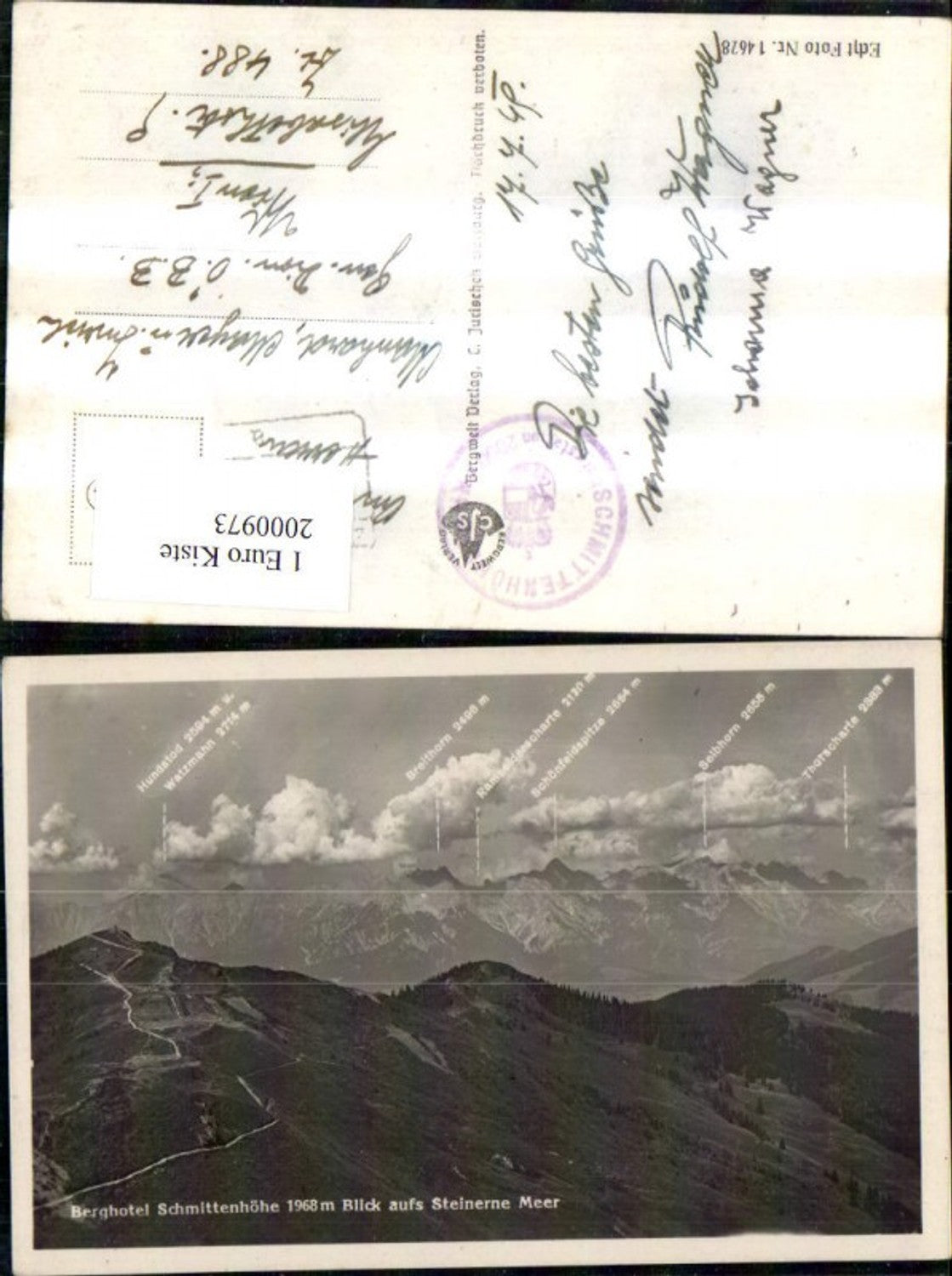 2000973,Berghotel Schmittenhöhe m. Blick aufs Steinerne Meer Watzmann Hundstod Breithorn Selbhorn
