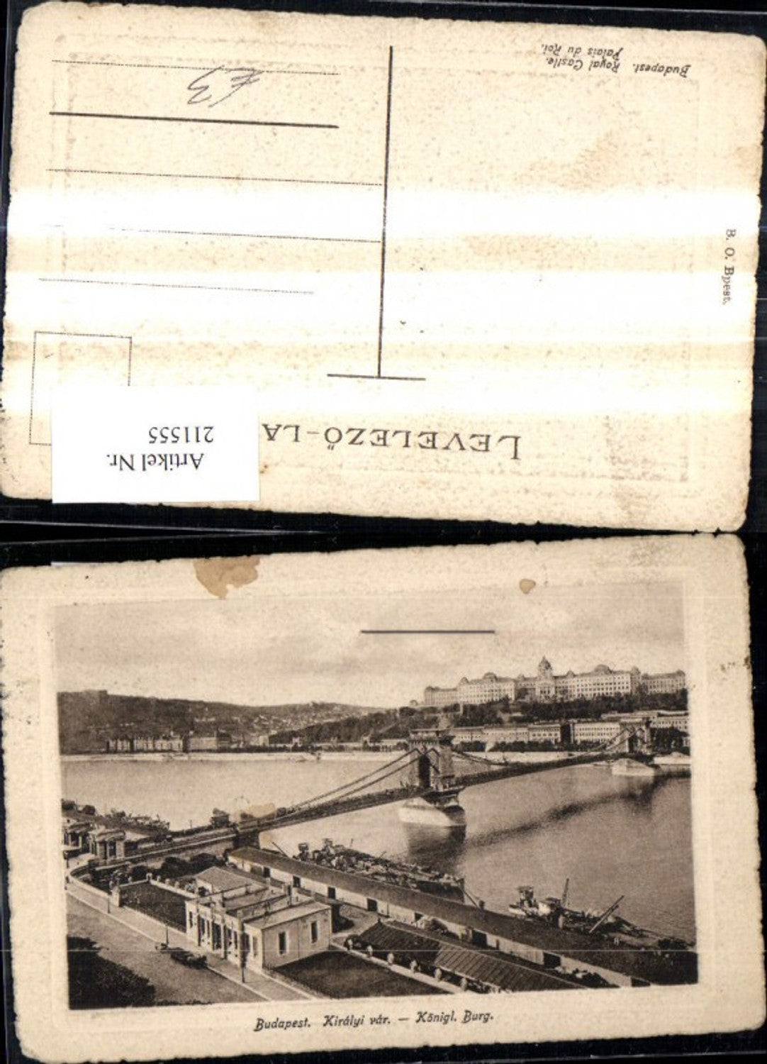 211555,Budapest Kiralyi var Königliche Burg Präge Passepartout