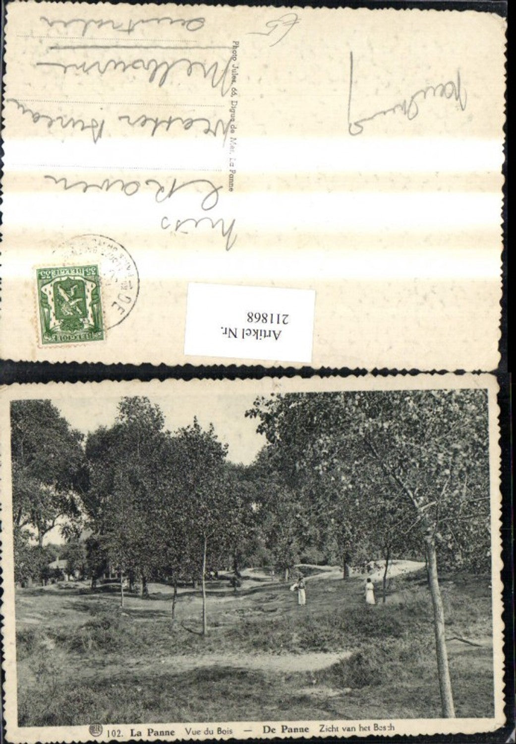 211868,La Panne Vue du Bois Partie Bäume
