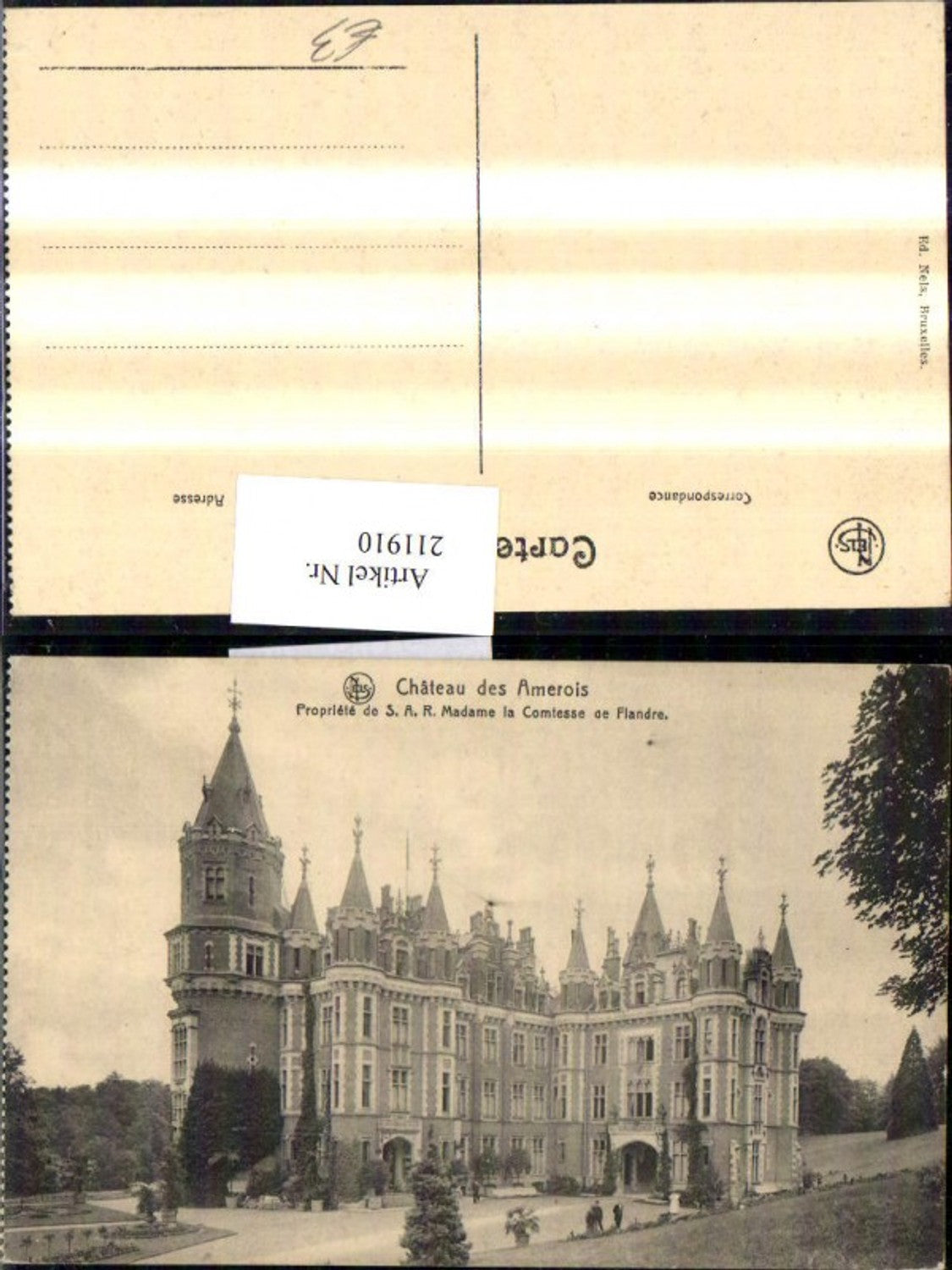 211910,Chateau des Amerois Propriete de S.A.R. Madame la Comtesse de Flandre Schloss