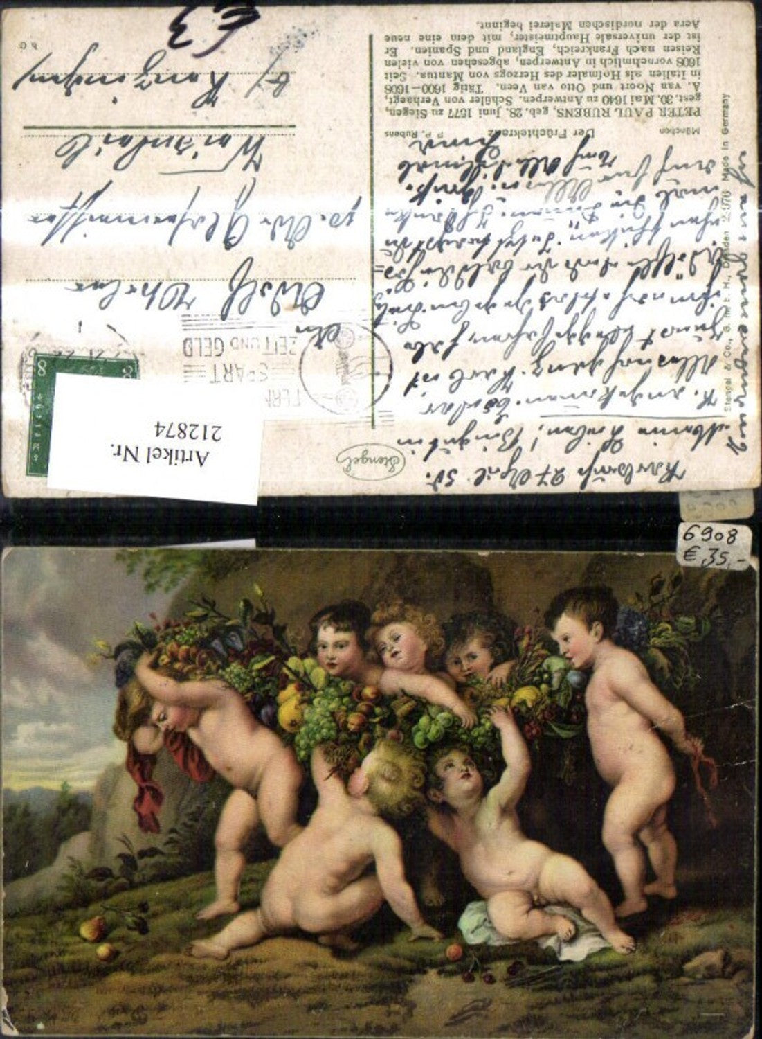 212874,Stengel & Co Der Früchtekranz v. Peter Paul Rubens