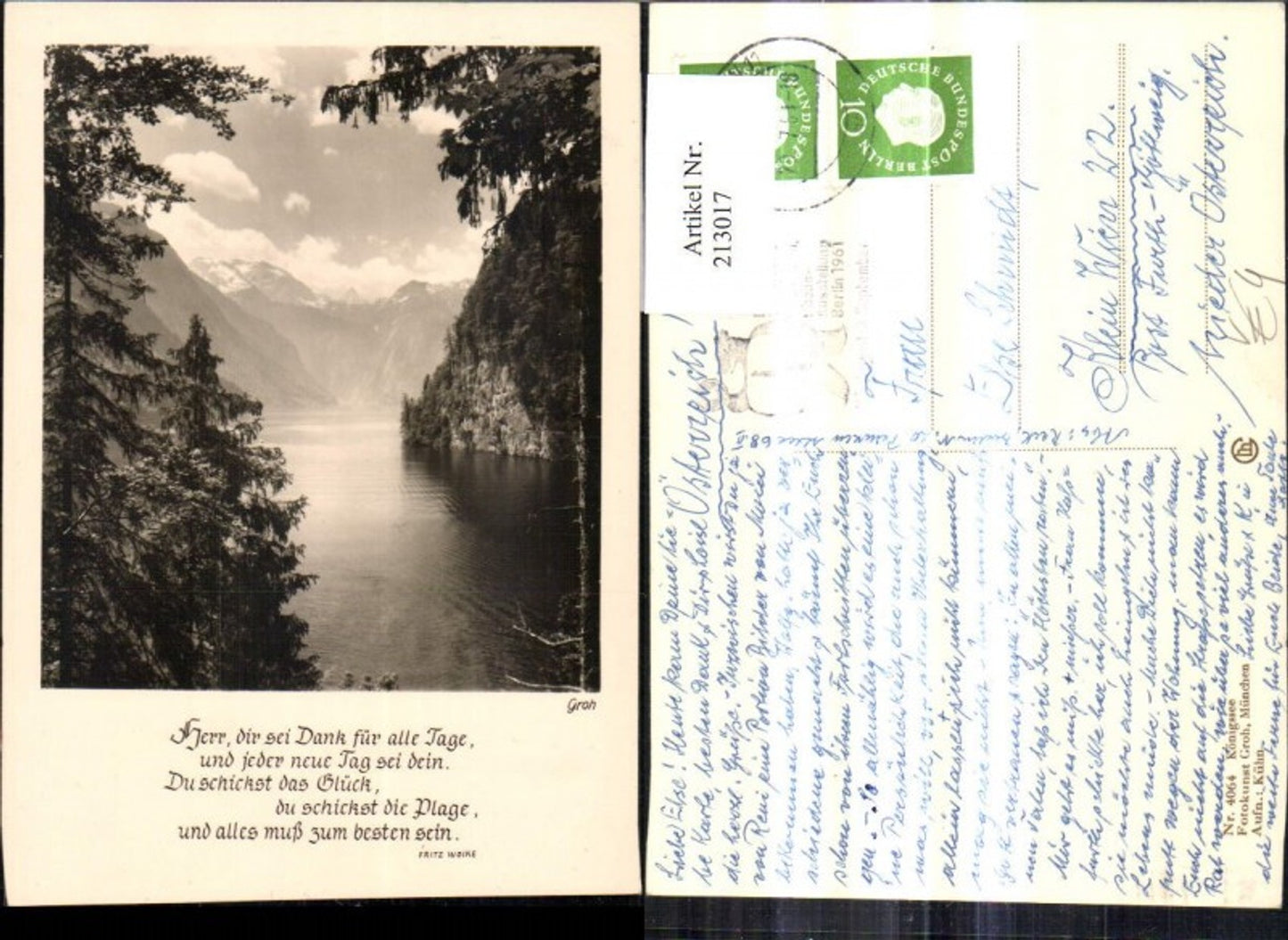 213017,Fotokunst Groh 4064 Königssee Spruch Text
