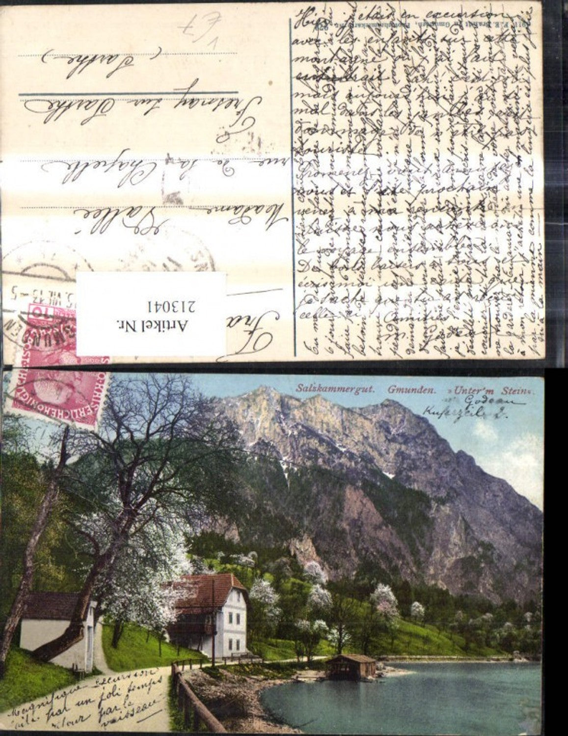 213041,Gmunden Unterm Stein Salzkammergut pub F. E. Brandt 972