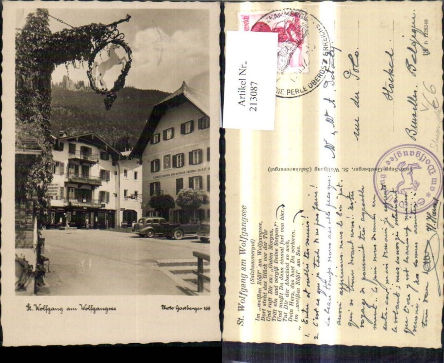 213087,St Wolfgang a. Wolfgangsee Salzkammergut Strassenpartie Landungsplatz pub Sepp Gastberger 168