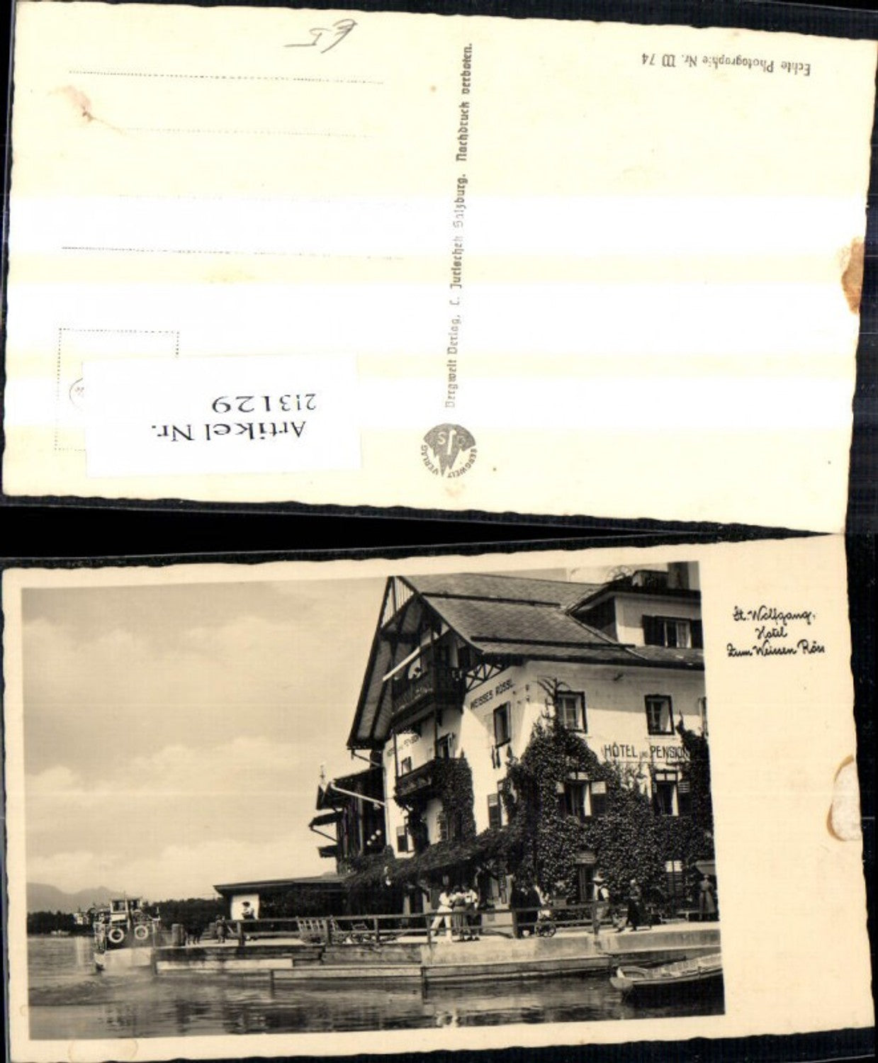213129,Foto Ak St Wolfgang a. Wolfgangsee Hotel Weisses Rössl