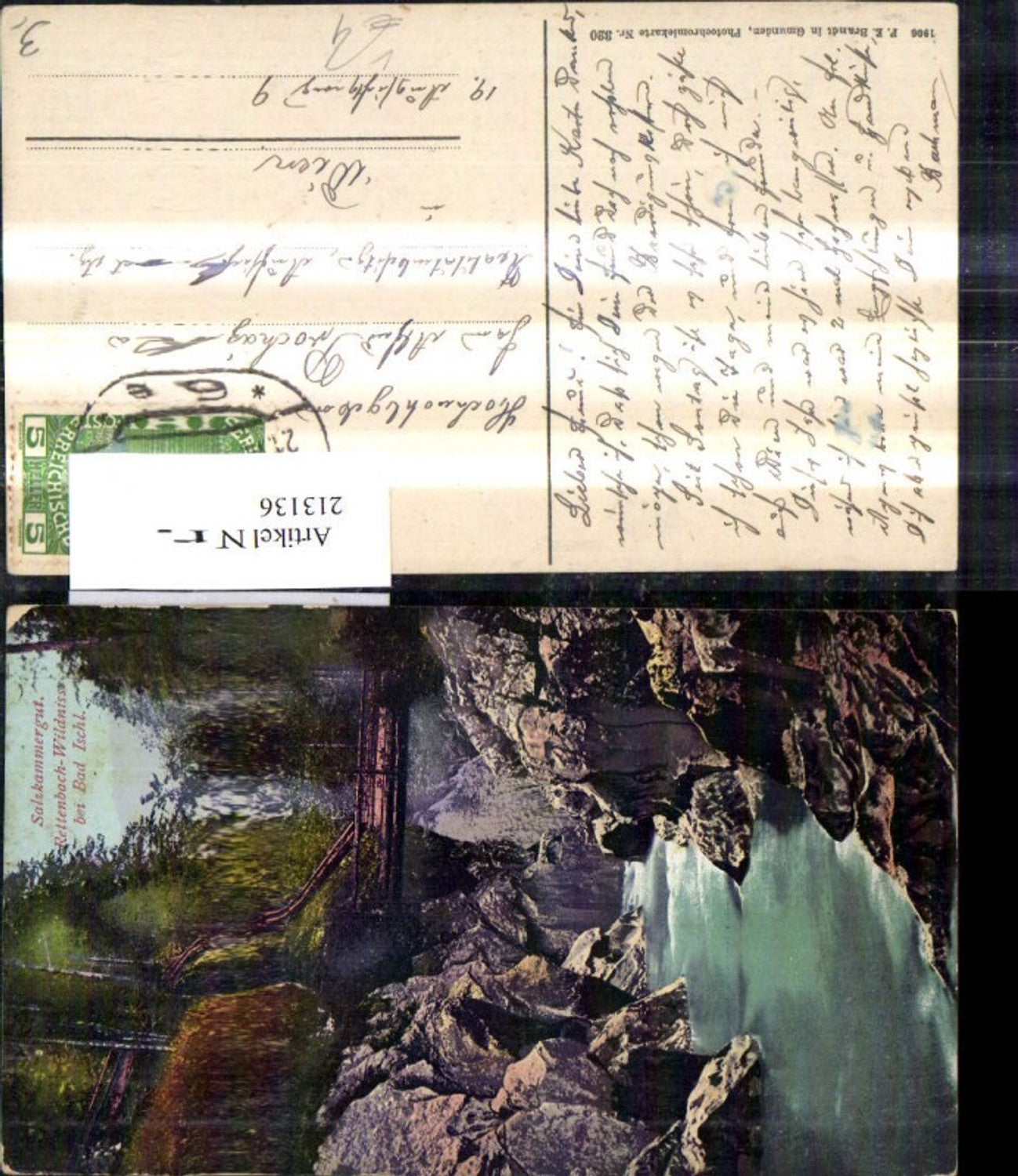 213136,Rettenbach Wildniss b. Bad Ischl pub F. E. Brandt 320