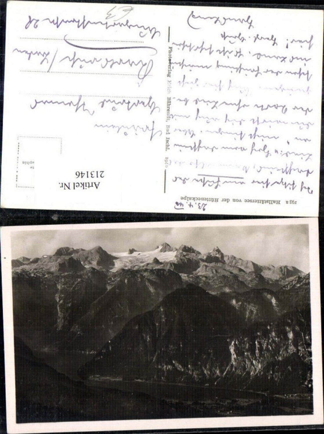 213146,Hallstatt Hallstättersee v. d. Hütteneckalpe