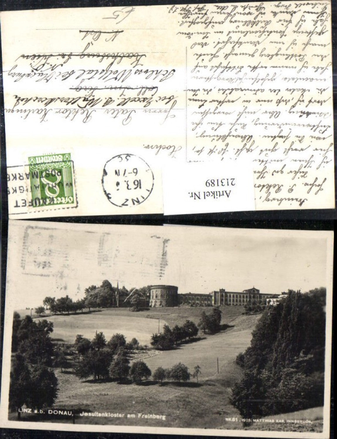 213189,Linz a. d. Donau Jesuitenkloster Kloster am Freinberg