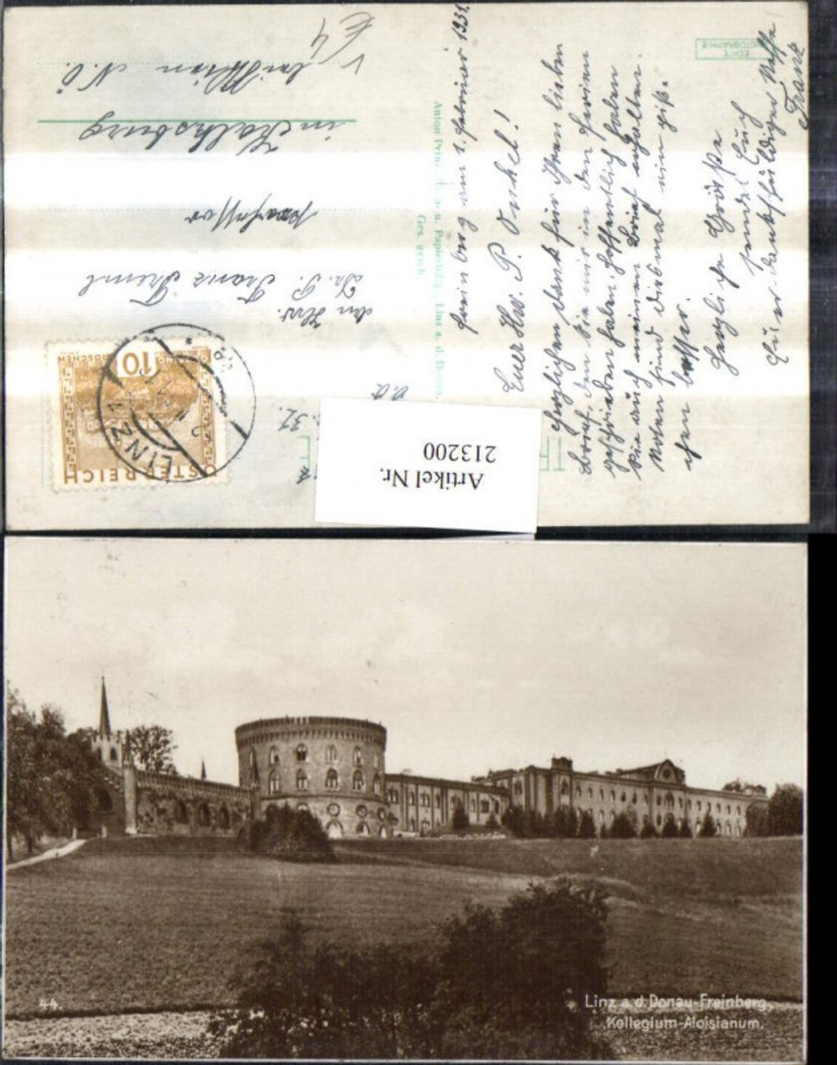 213200,Linz a. d. Donau Freinberg Kollegium-Aloisianum Kloster pub Anton Prinz 44