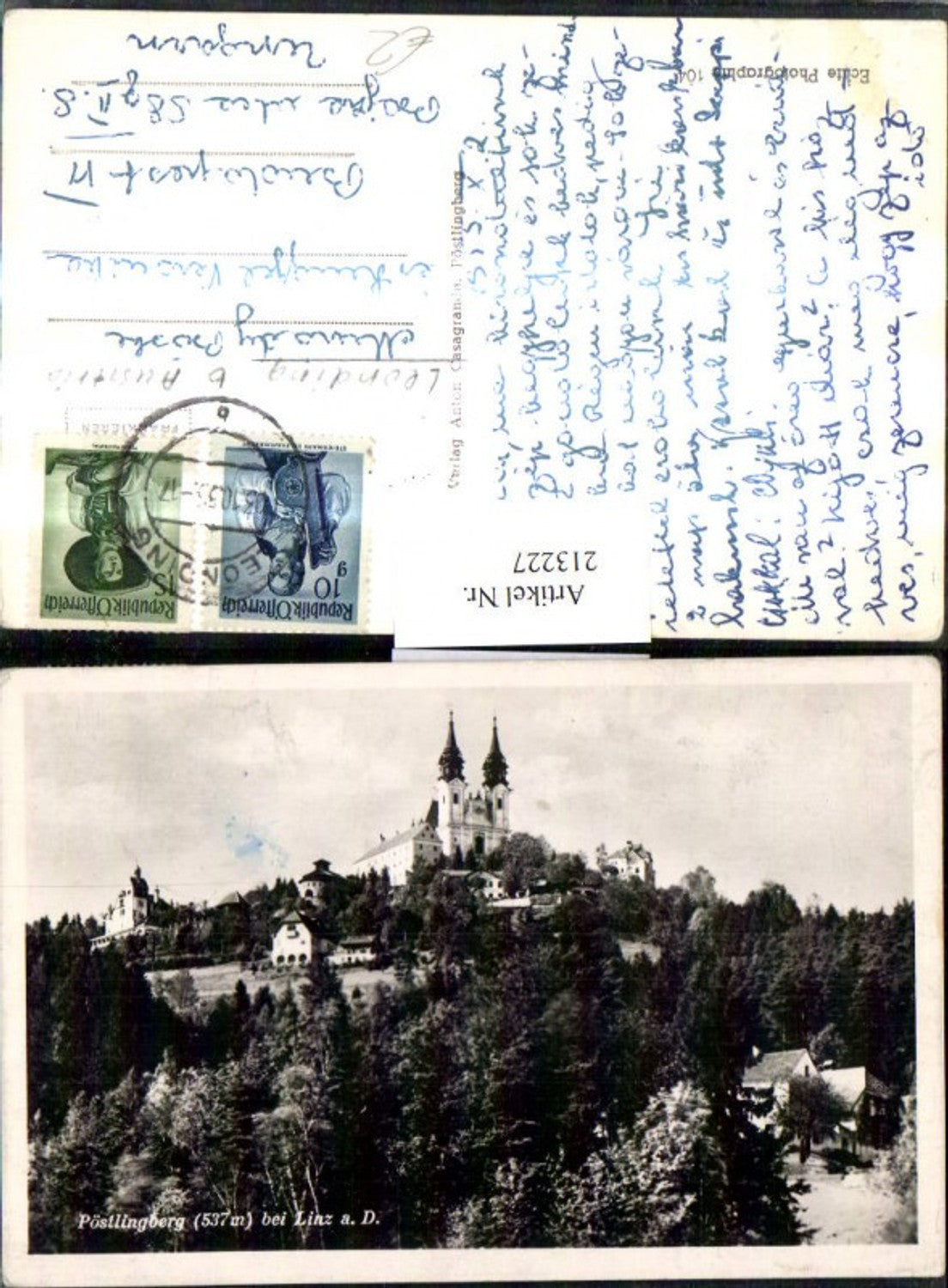 213227,Linz a. d. Donau Pöstlingberg Totale Kirche