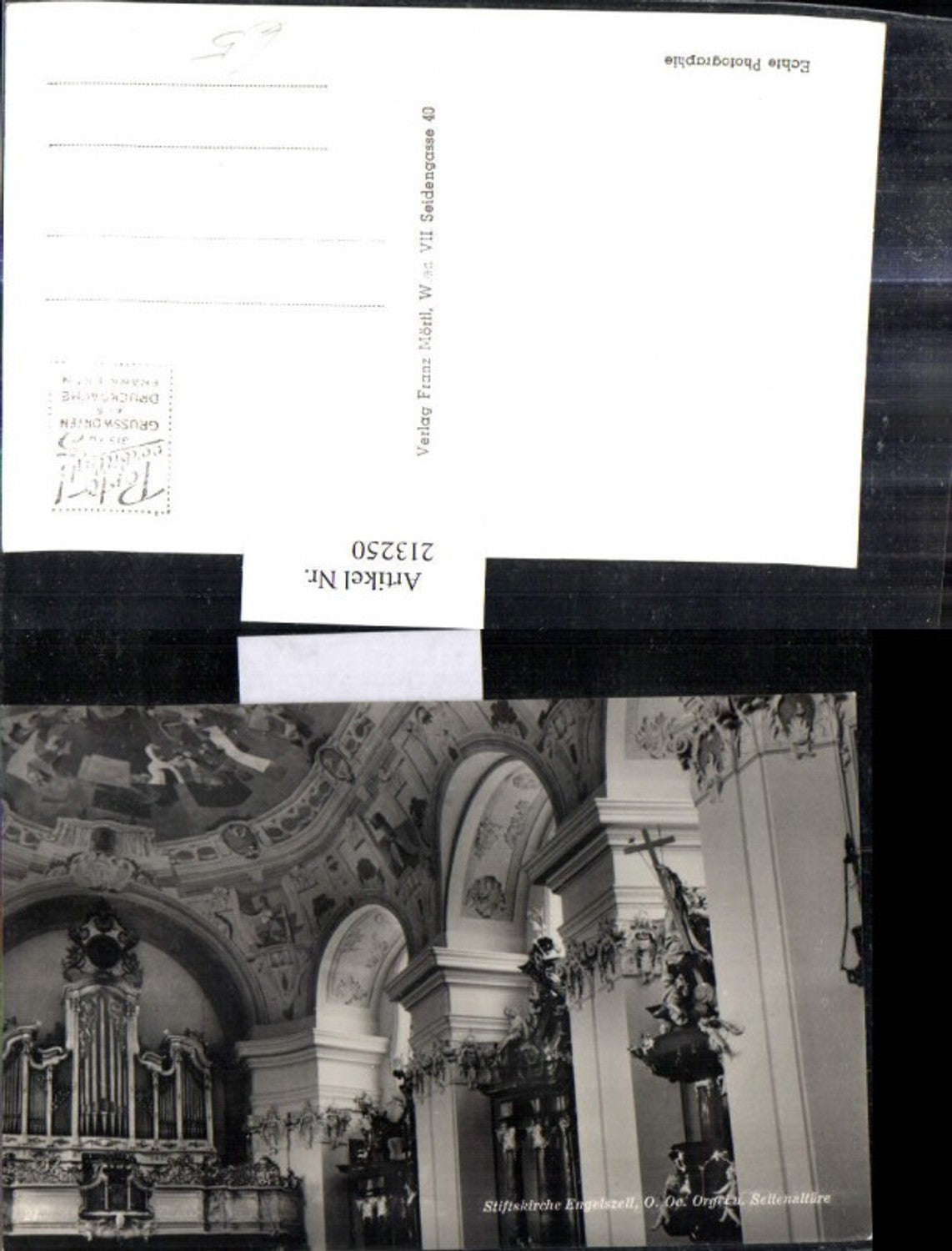 213250, Collegiate Church Engelszell Interior view Organ Side altars