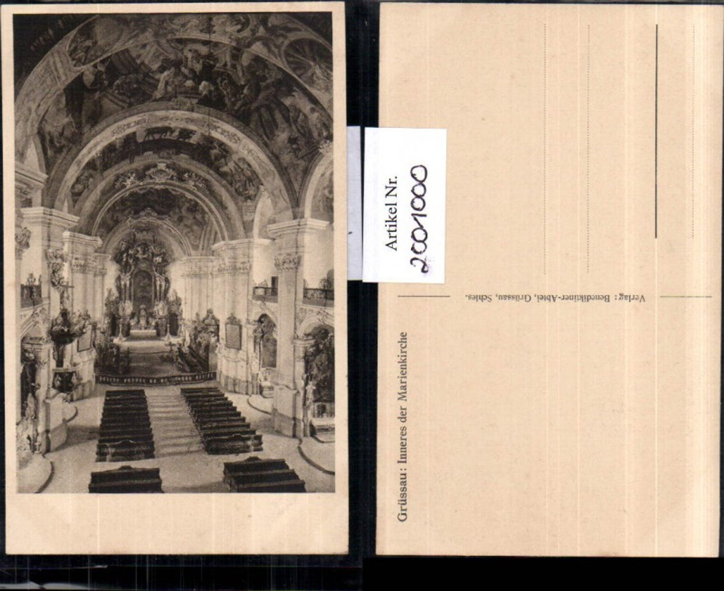 2001000,Grüssau b. Krzeszow Marienkirche Kirche Innenansict