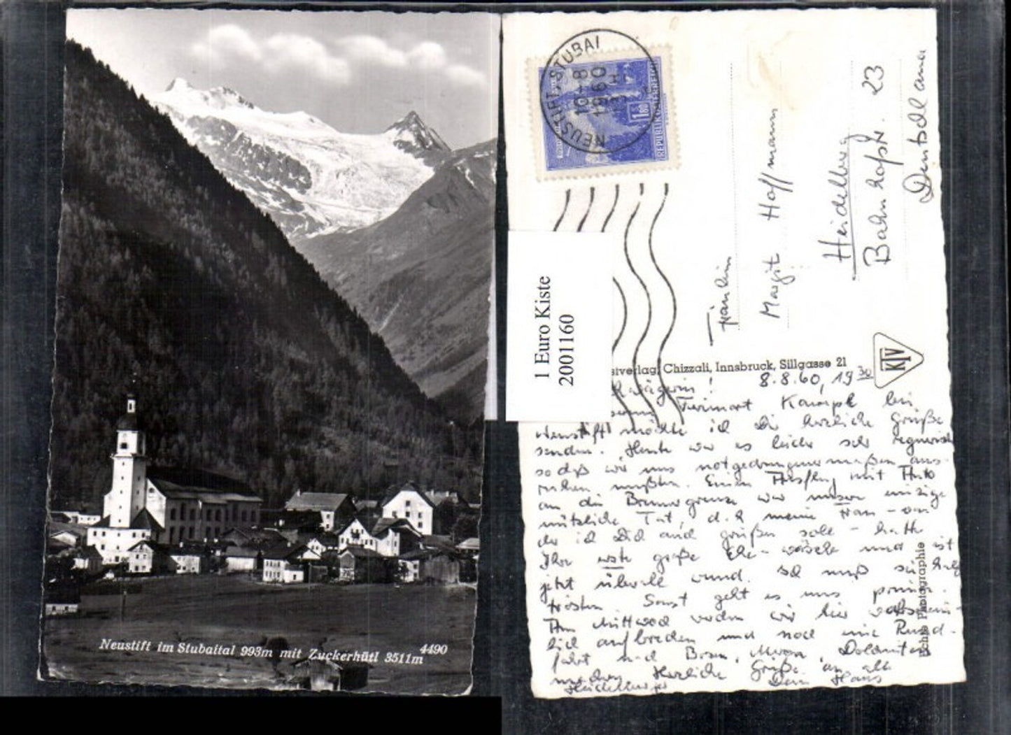2001160,Neustift im Stubaital Teilansicht m. Zuckerhüttl