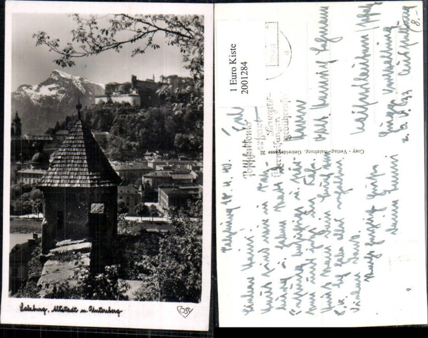 2001284,Salzburg Altstadt m. Untersberg Burg Festung